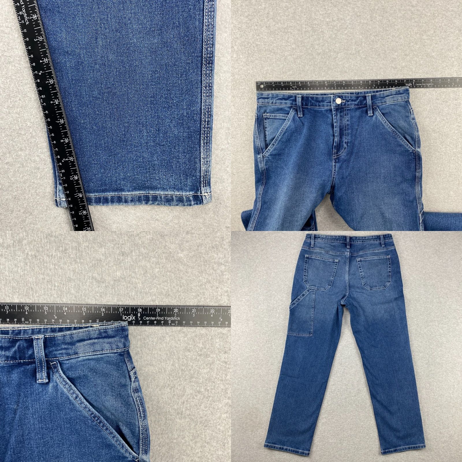 Essentials Amazon Essentials Jeans Mens 33X30 Blue Straight Leg Pockets Loose Fit Stretch 2 Size US 33 - 8 Thumbnail