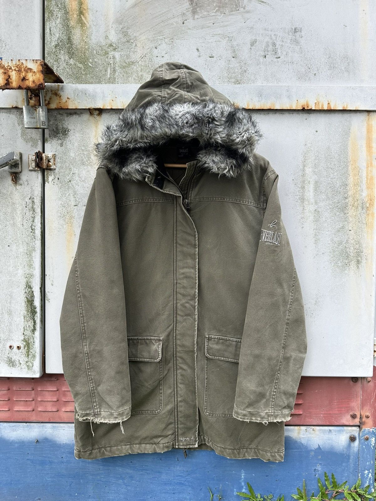 agnes b. **grail**Everlast USA X Agnes B Distressed Parka Jacket Size US L / EU 52-54 / 3 - 2 Thumbnail
