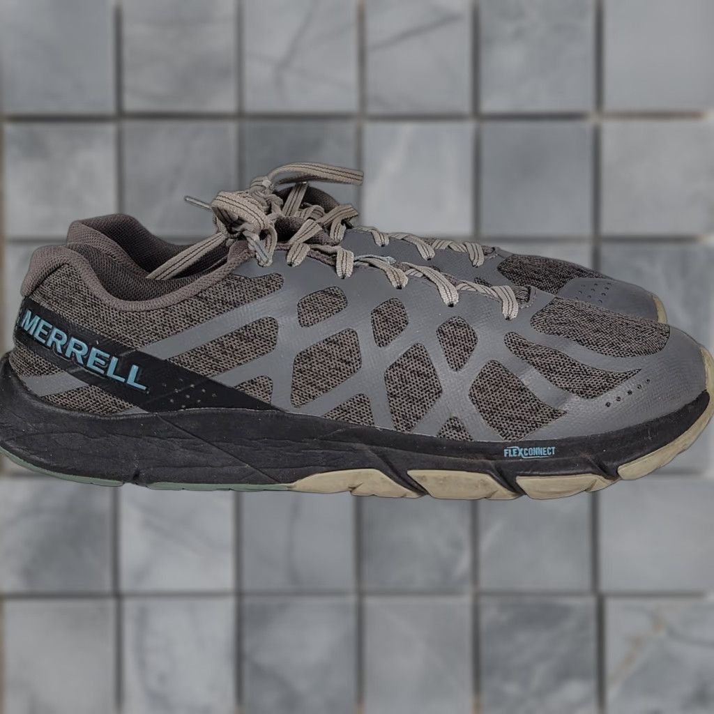 Merrell Merrell Bare Access Flex 2 Castlerock Gray Women Sneakers US 9.5 Shoes Casual Running Breathable Rubber Logo Low Top Lace Up All Seasons Womens Size US 5 / IT 35 - 1 Thumbnail