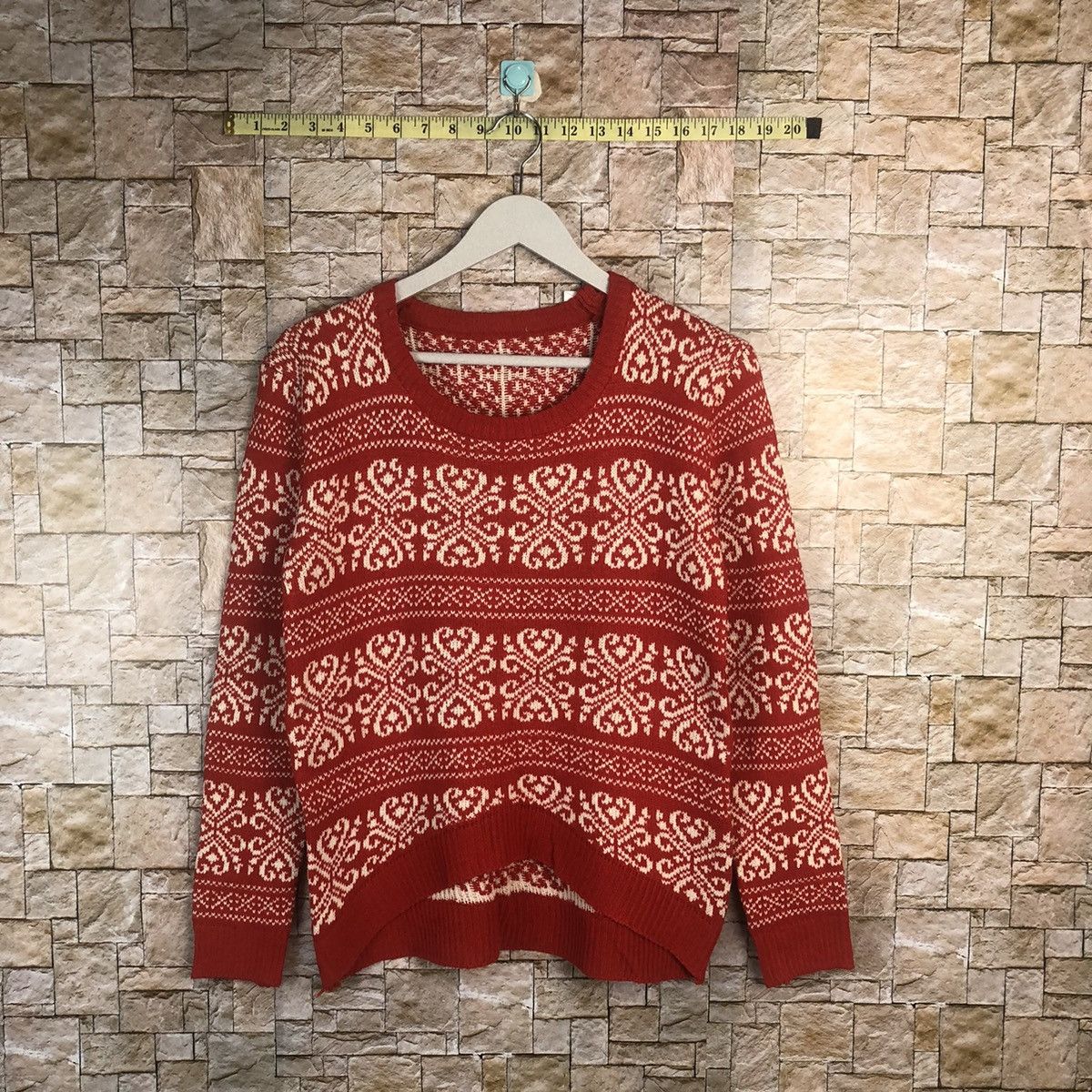Homespun Knitwear × Japanese Brand Japanese Brand art vintage Red Knitwear #A19 Size XS / US 0-2 / IT 36-38 - 1 Thumbnail