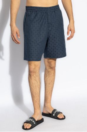 Givenchy o1mle0226 Monogram Shorts in Navy Blue Size US 32 / EU 48 - 3 Thumbnail
