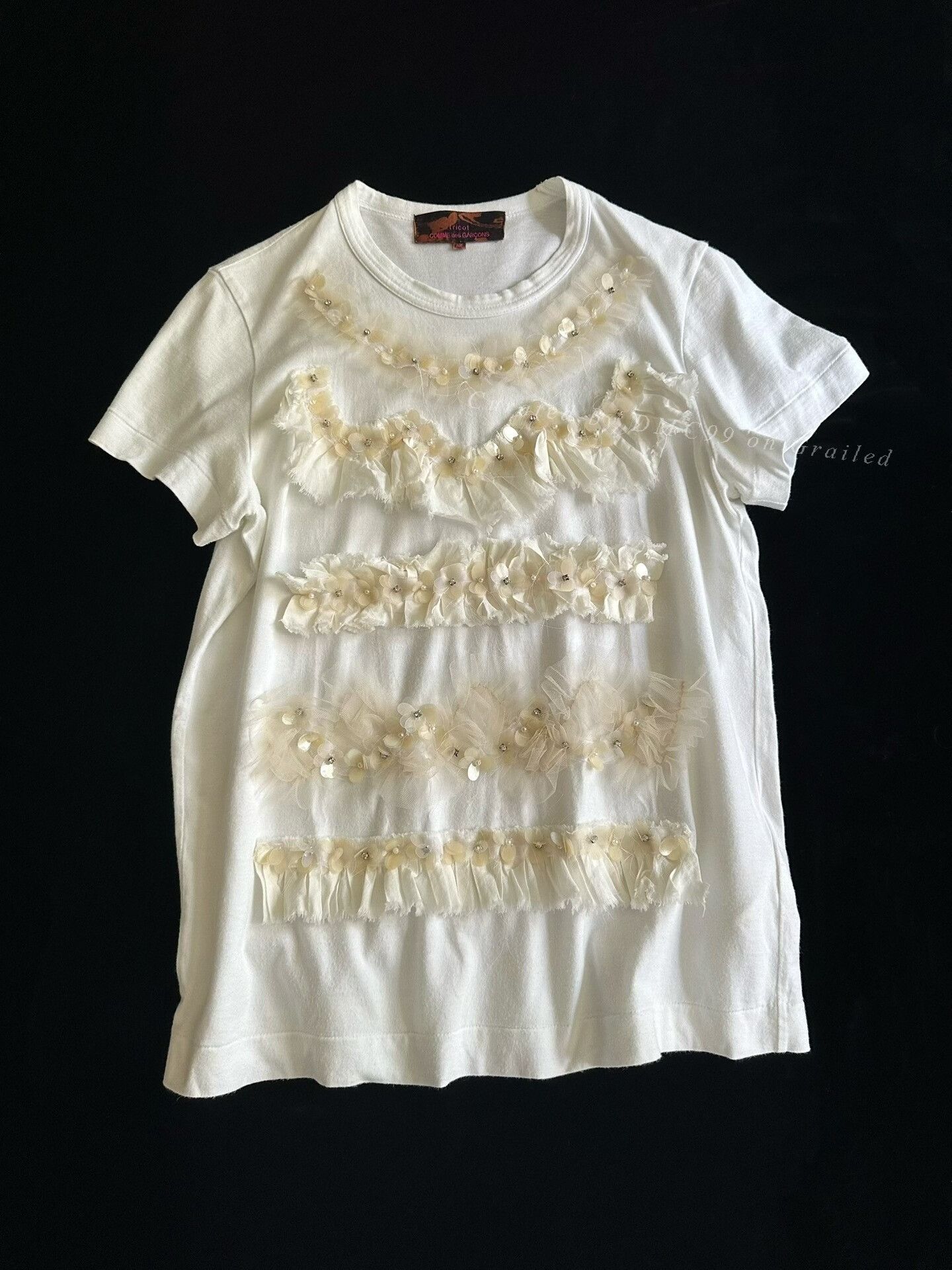 Comme des Garcons Comme des Garçons Tricot Beaded Lace Tee Size M / US 6-8 / IT 42-44 - 1 Thumbnail