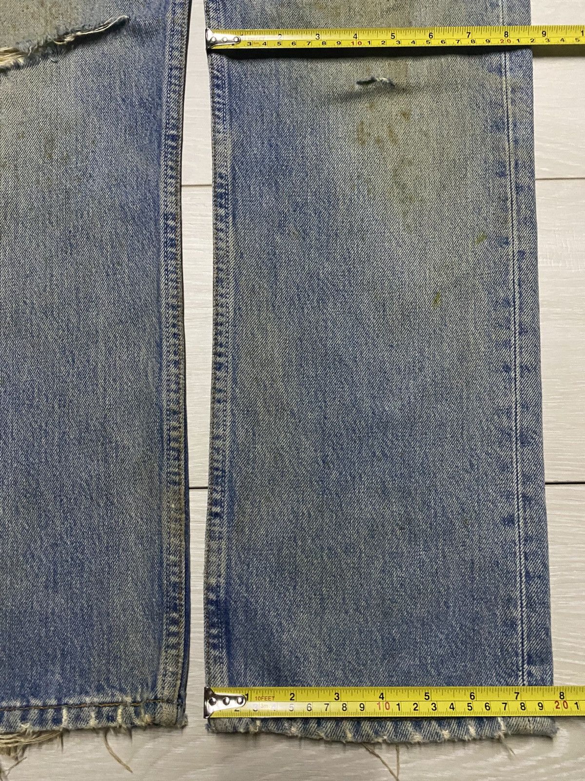 Levi's Vintage Clothing Vintage Levis 501 90s Grunge ButtonFly Distressed Jeans Size US 30 / EU 46 - 18 Thumbnail