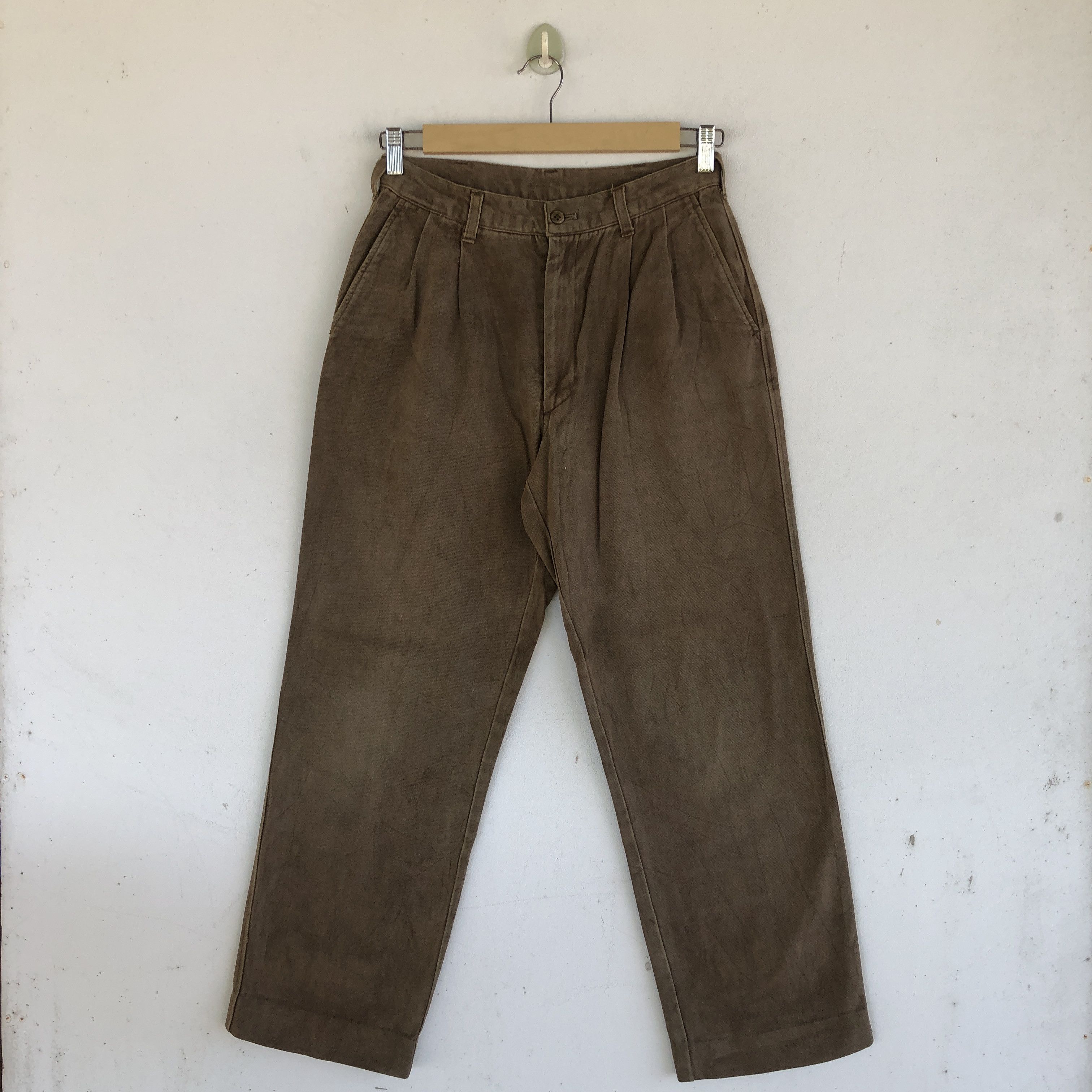 Japanese Brand Vintage Hot Scoop Cargo Pants Brown American Trousers Size 28" / US 6 / IT 42 - 1 Thumbnail