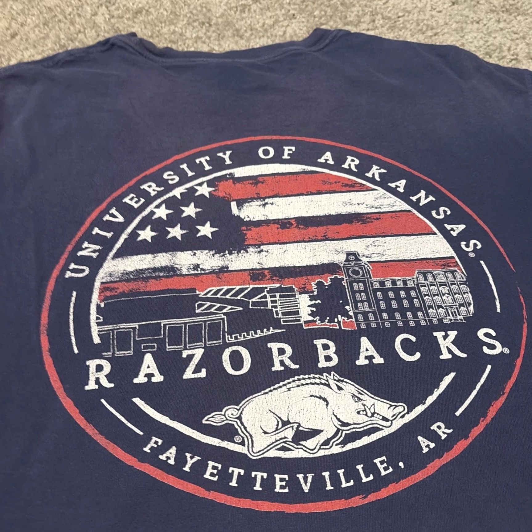 Comfort Colors Comfort Colors T-Shirt Men Large Navy Blue University Razorbacks NCAA Size US L / EU 52-54 / 3 - 4 Thumbnail