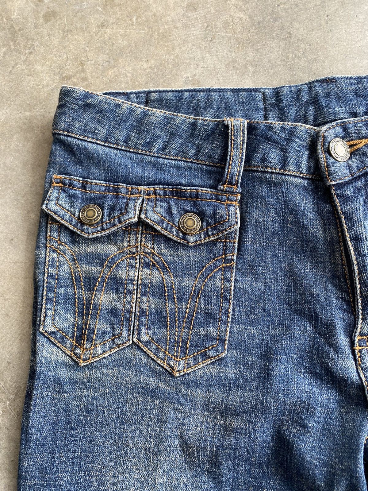 Japanese Brand Flare Jeans Back Forth Python Multi-pocket Size US 29 - 5 Thumbnail