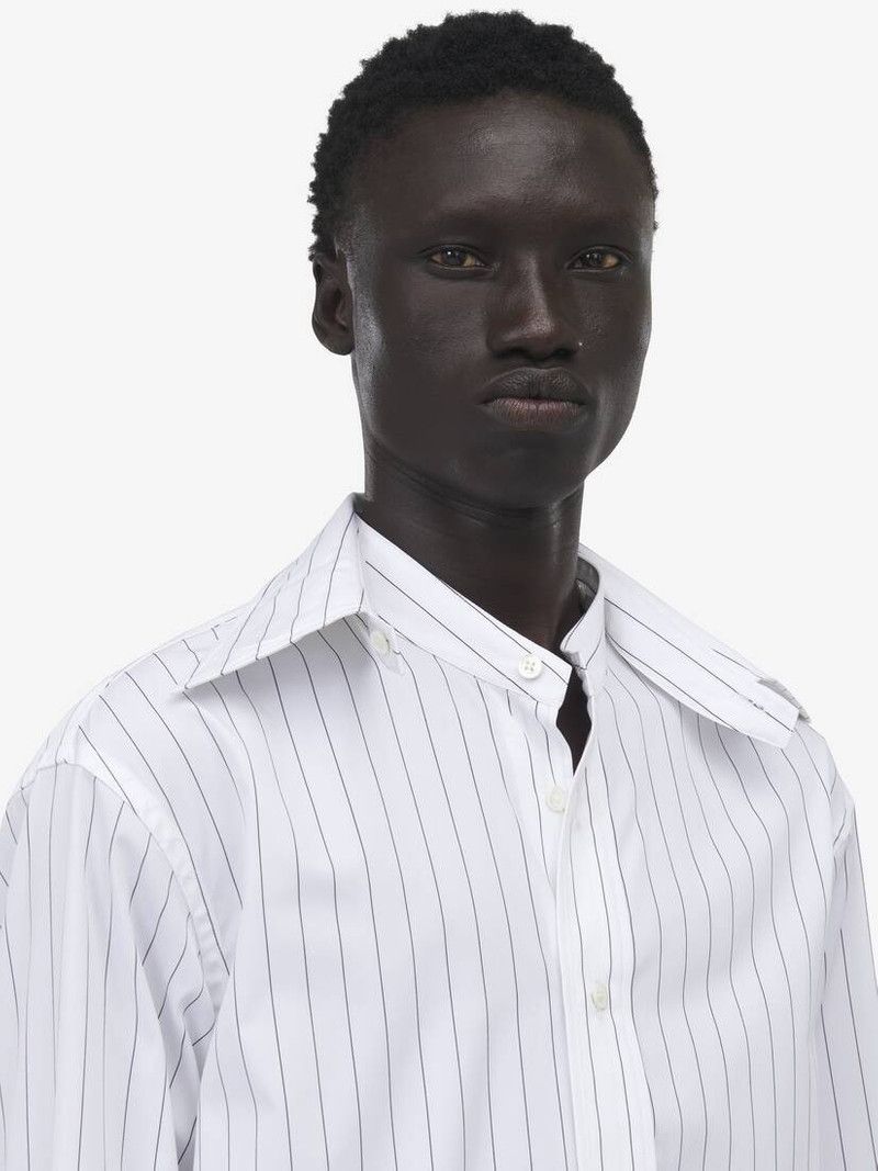 Alexander McQueen o1srvl11e0226 Wide Stripe Shirt In White Size US XL / EU 56 / 4 - 6 Thumbnail