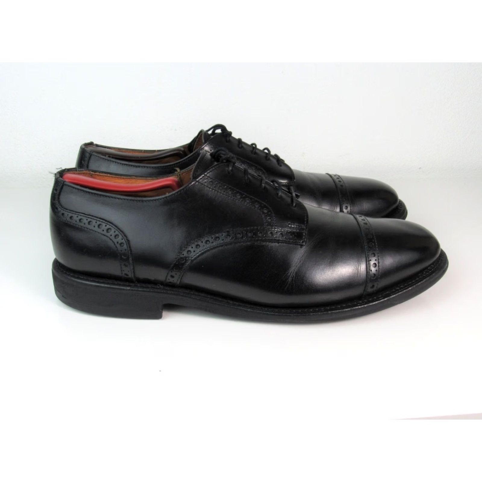 Allen Edmonds Allen Edmonds Bentley Mens Lace-Up Leather Black Cap-Toe Oxford Size 10.5D Size US 10 / EU 43 - 4 Thumbnail