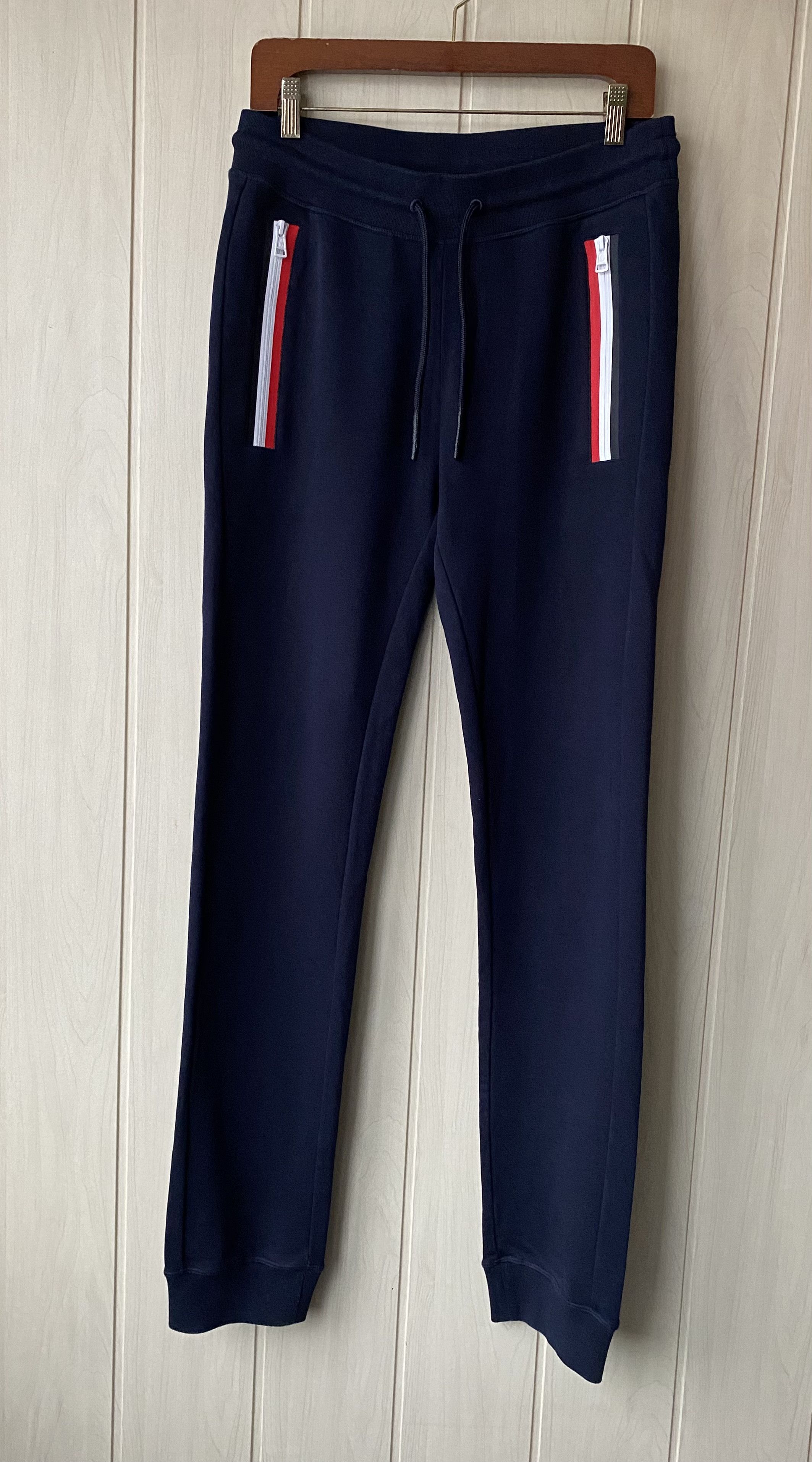 image of Moncler Navy Track Pants, Men's (Size 30)