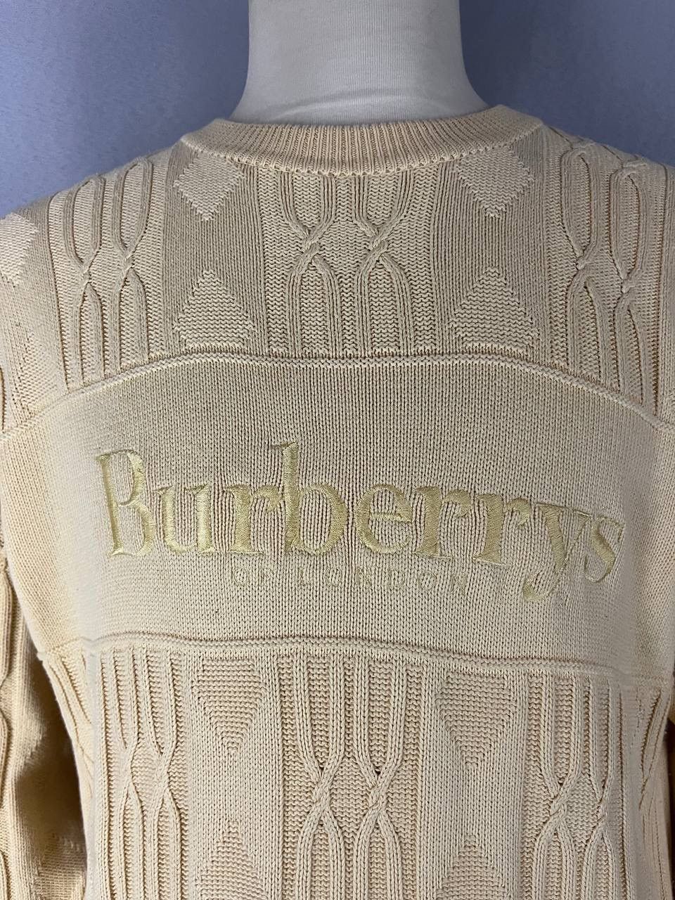 Burberry Burberry Vintage Sweater Yellow Rare Size US XL / EU 56 / 4 - 4 Thumbnail