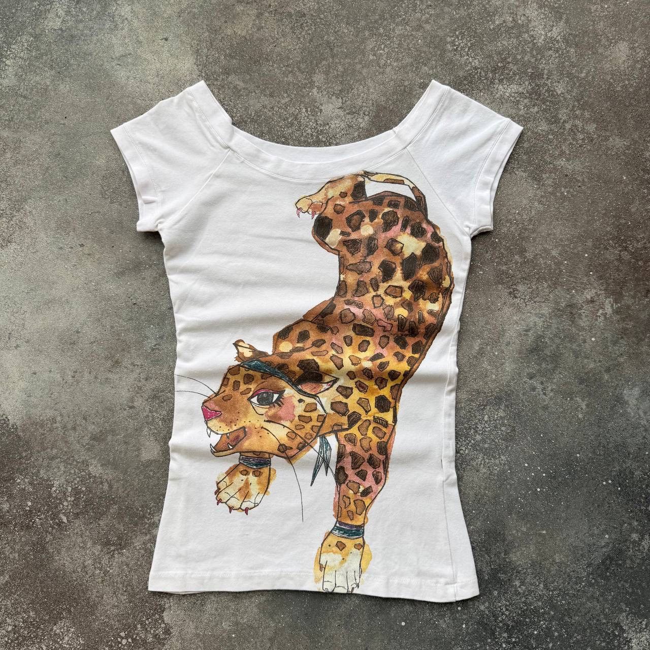 Vintage Super Sexy Glamour Leopard Vintage T-Shirt Size M / US 6-8 / IT 42-44 - 1 Thumbnail