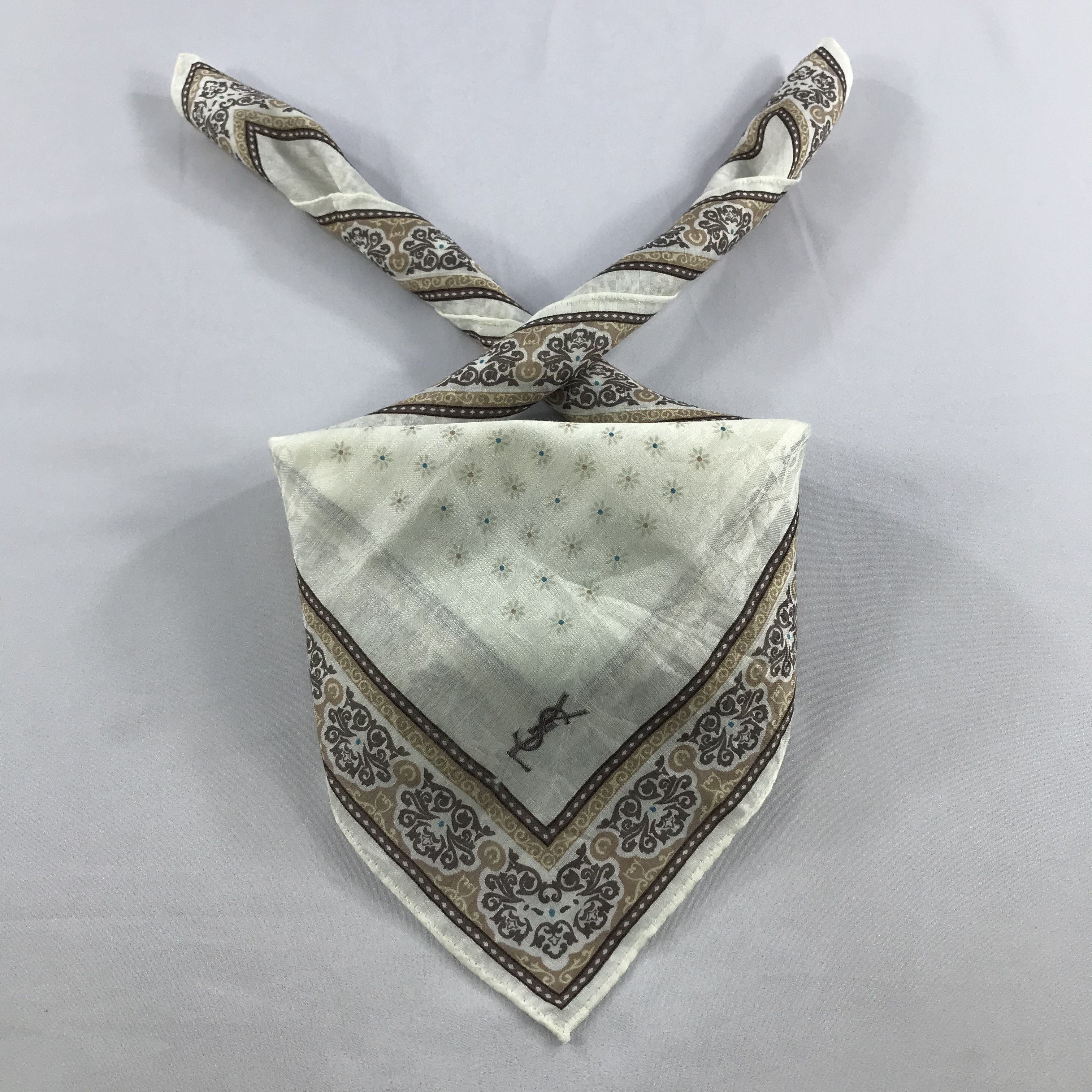 Vintage × Yves Saint Laurent Yves Saint Laurent Bandana / Handkerchief/Neckerchief -S2708 Size ONE SIZE - 3 Thumbnail
