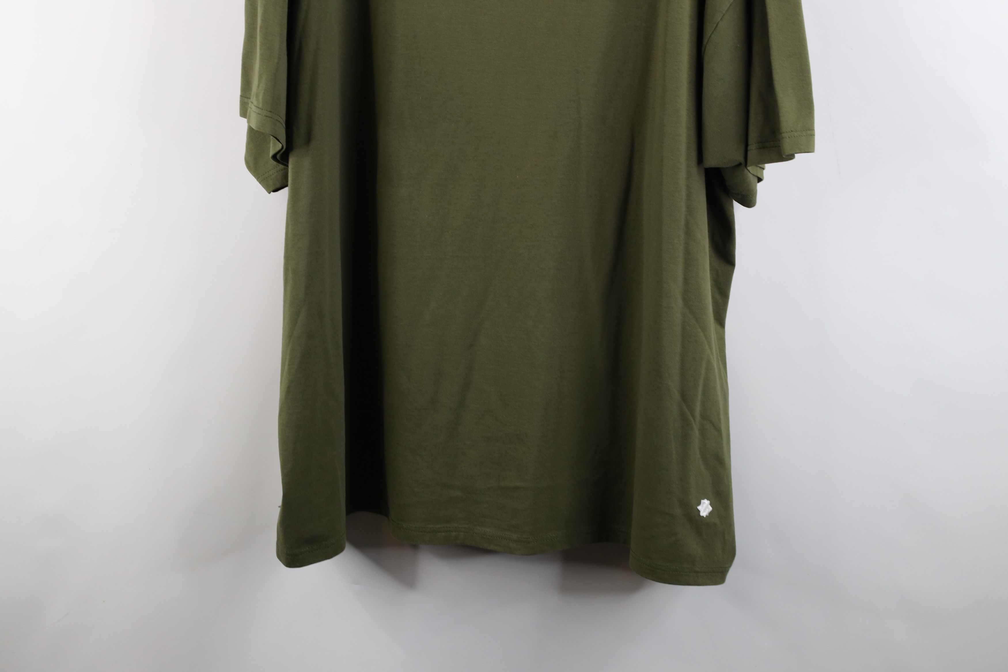 Vintage Vintage 90s Streetwear Short Sleeve T-Shirt Olive Green USA Size XXL / US 16-18 / IT 52-54 - 3 Thumbnail