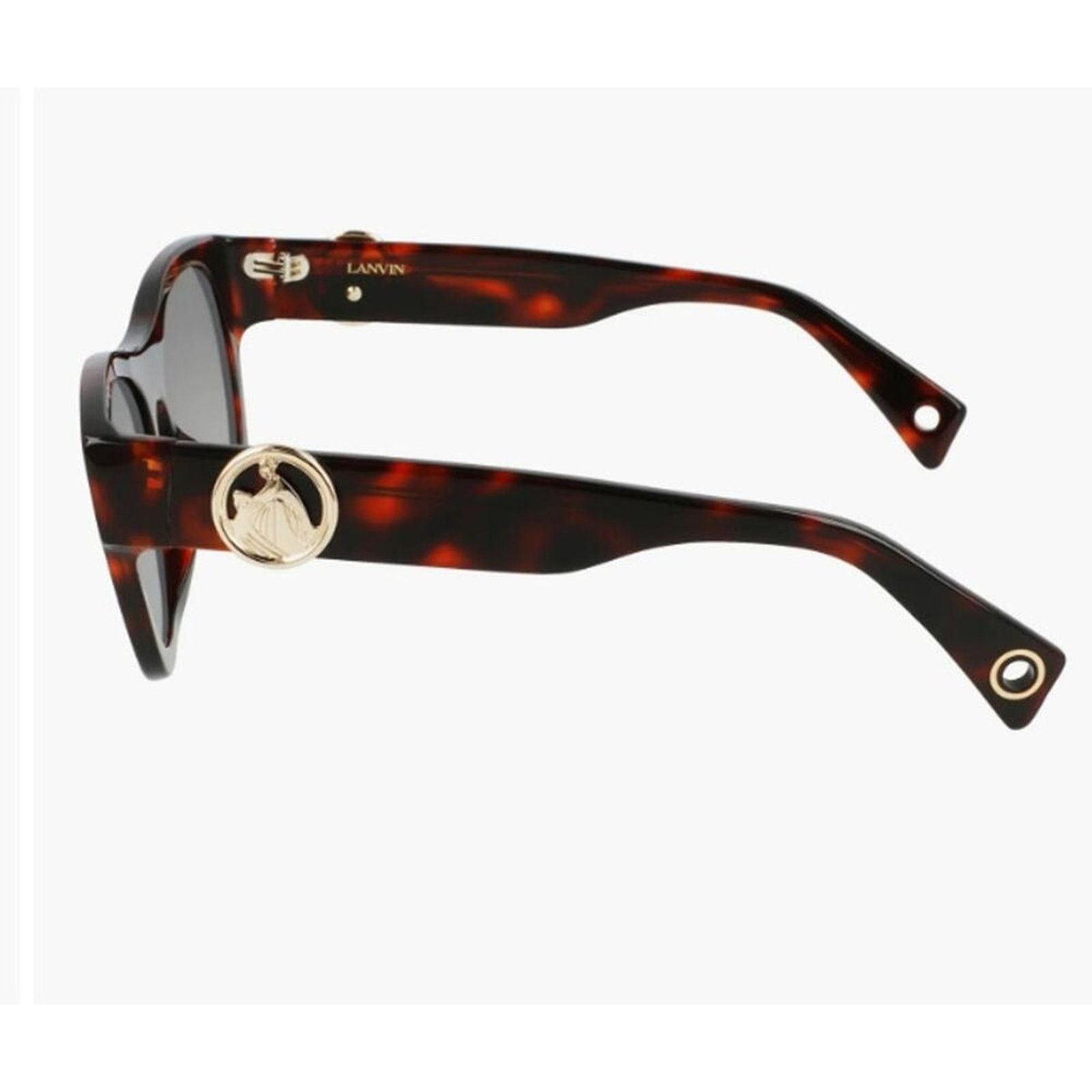 Lanvin Lanvin Mother & Child 55mm Rectangle Sunglasses Havana Red Size ONE SIZE - 5 Thumbnail