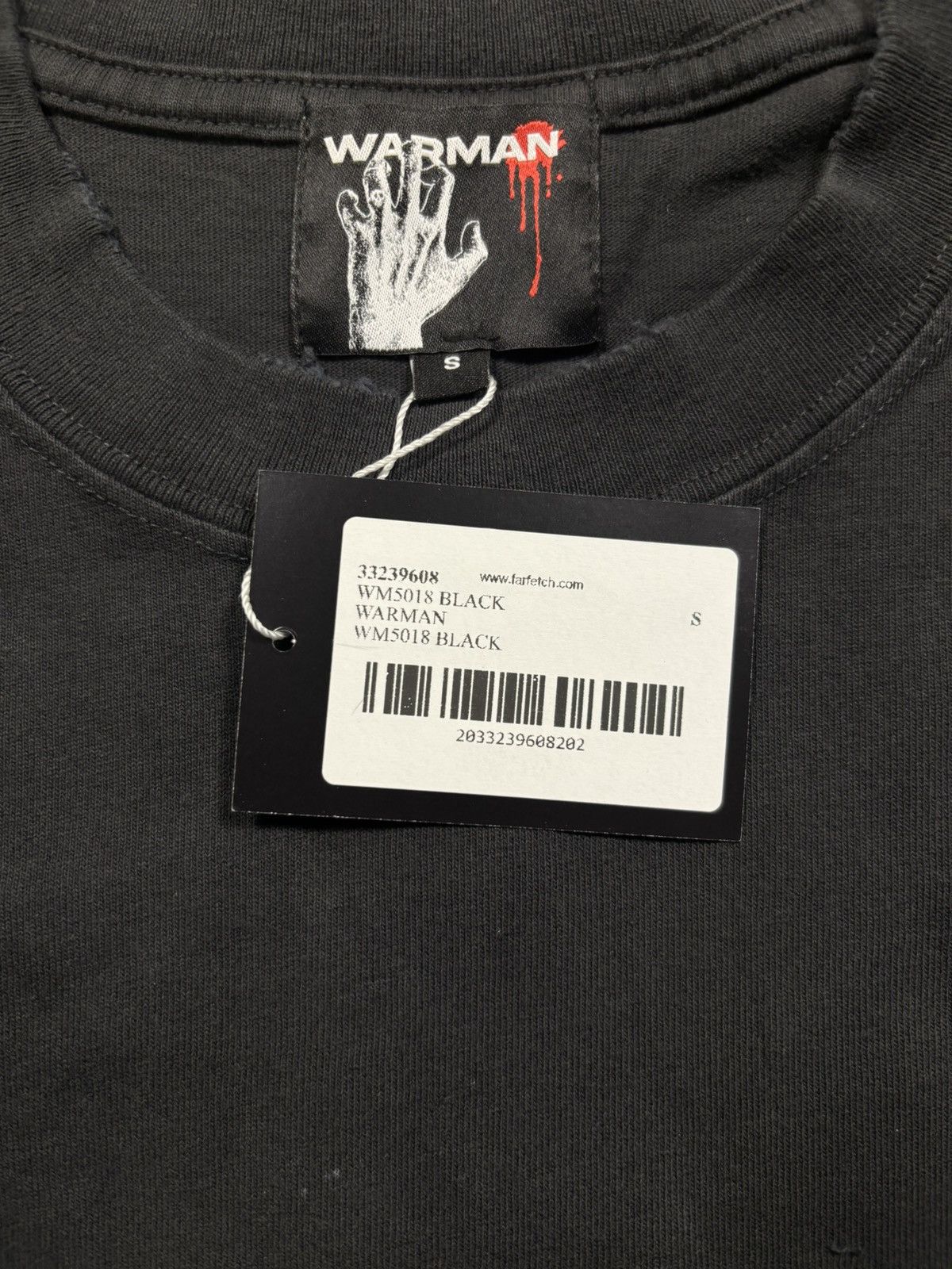 Vintage WARMAN WEEPING ANGEL GRAPHIC TEE, WASHED BLACK Size US S / EU 44-46 / 1 - 8 Thumbnail