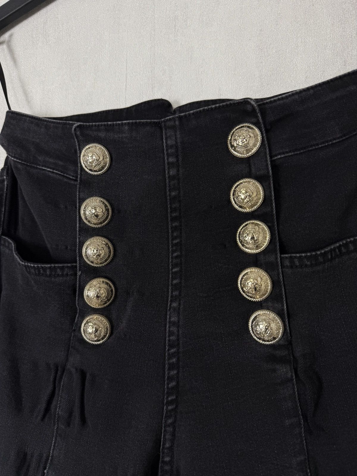 Balmain Balmain Paris Women’s Gold Buttons Denim Jeans Pants Size 36 Size 26" / US 2 / IT 38 - 7 Thumbnail