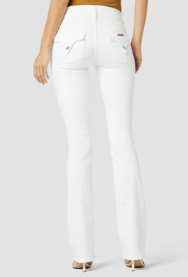 Hudson Hudson Beth Mid-Rise Baby Bootcut Jeans White ( 28 ) Size 28" / US 6 / IT 42 - 2 Thumbnail