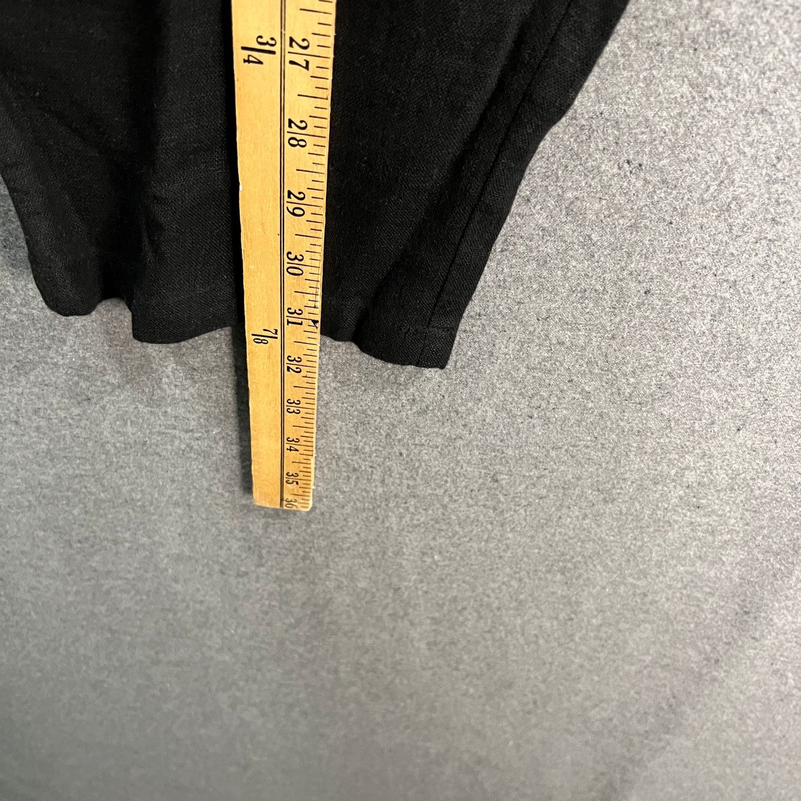 Other Susan Graver Petite Pure Easy Linen Utility Crop Pant Black Size 27" / US 4 / IT 40 - 4 Thumbnail