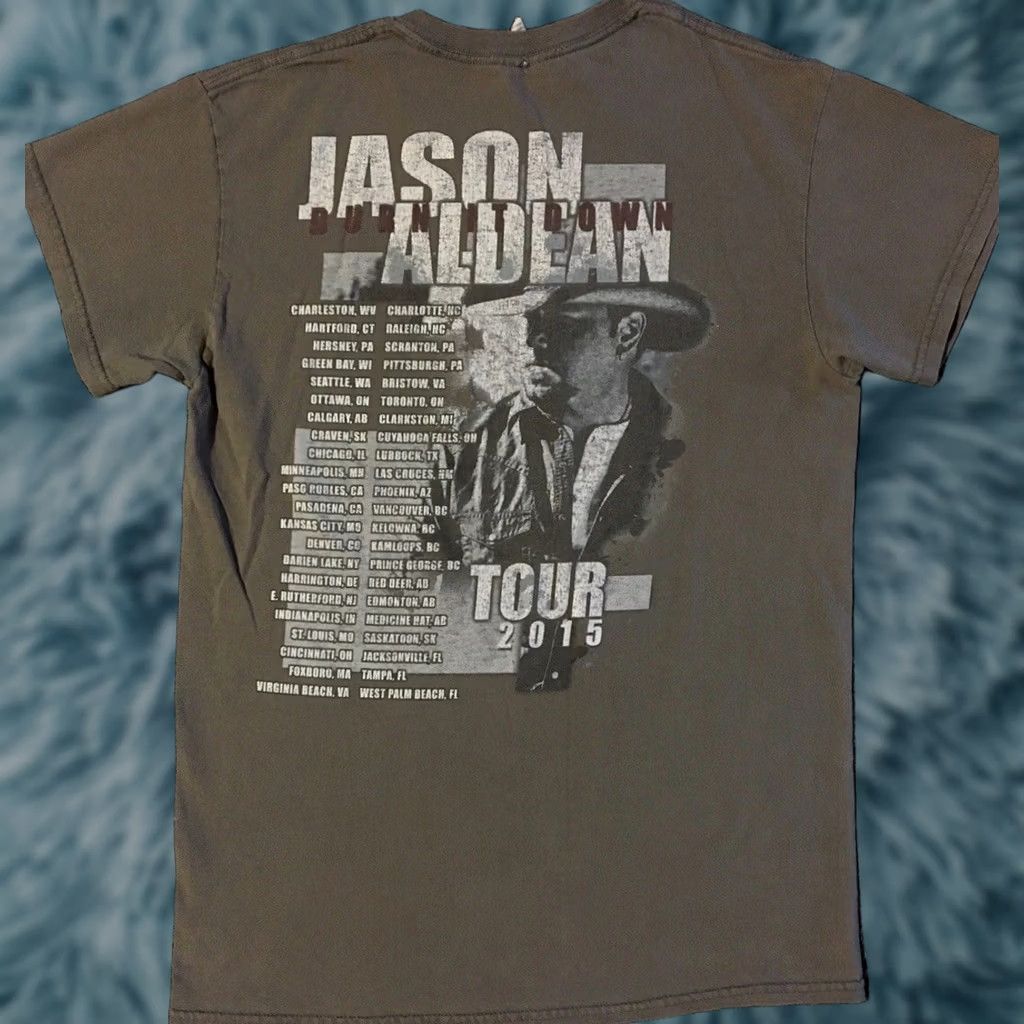 Vintage VINTAGE Jason Aldean 2015 Tour Faded Shirt S Cowboy Concert Biker Grunge AOP 90s Y2K Shirt Mens Brown 70s 80s Band Music Tour Concert George Strait Size US S / EU 44-46 / 1 - 1 Thumbnail