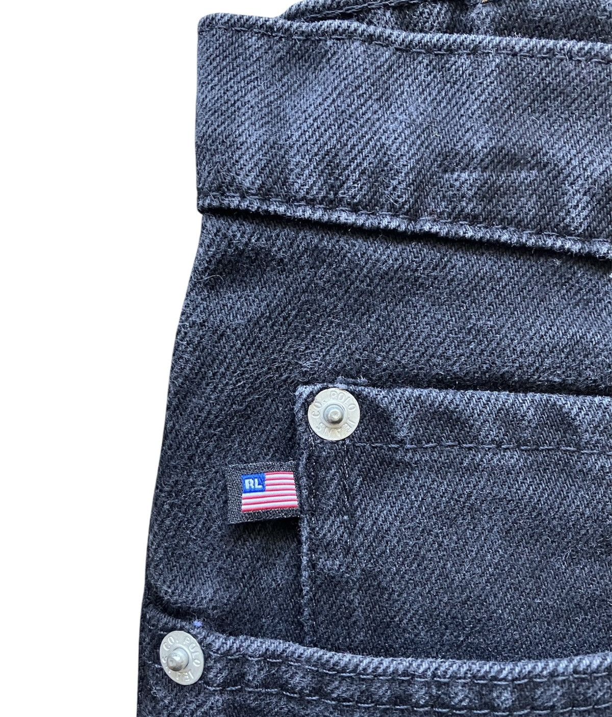 Polo Ralph Lauren Polo Ralph Lauren Men's Black Denim Jeans Vintage 90s Y2K RL Size US 31 - 7 Thumbnail