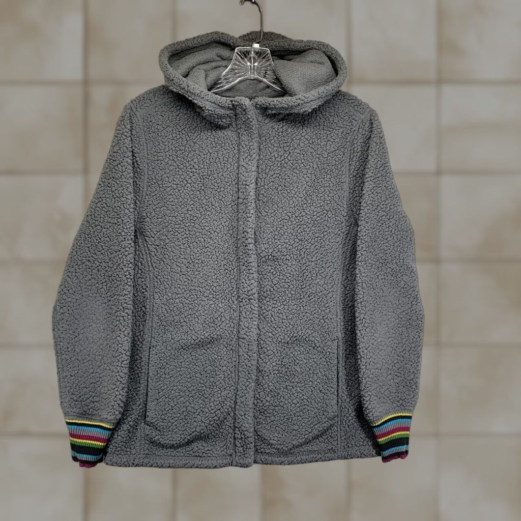 Life is Good Life is Good Hoodie Women’s XS Gray Full Zip Sherpa Fleece Relaxed Fit Logo Zipper Pockets Hooded Casual Autumn Winter Rainbow 100% Polyester Size XS / US 0-2 / IT 36-38 - 1 Thumbnail