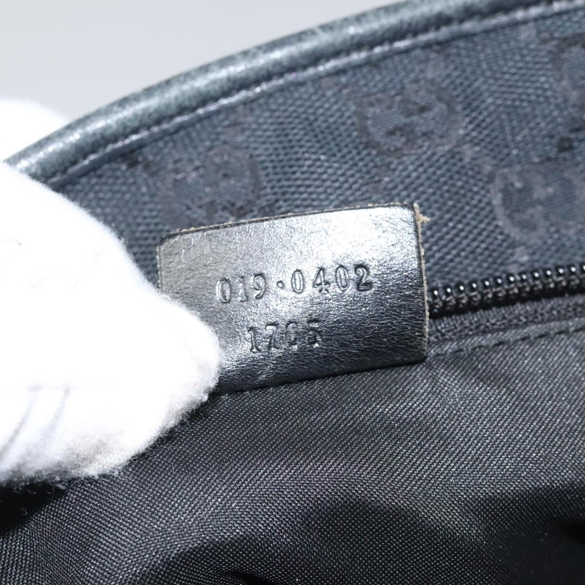 Gucci GUCCI GG Canvas Sherry Line Tote Bag Black White 019 0402 Size ONE SIZE - 23 Thumbnail
