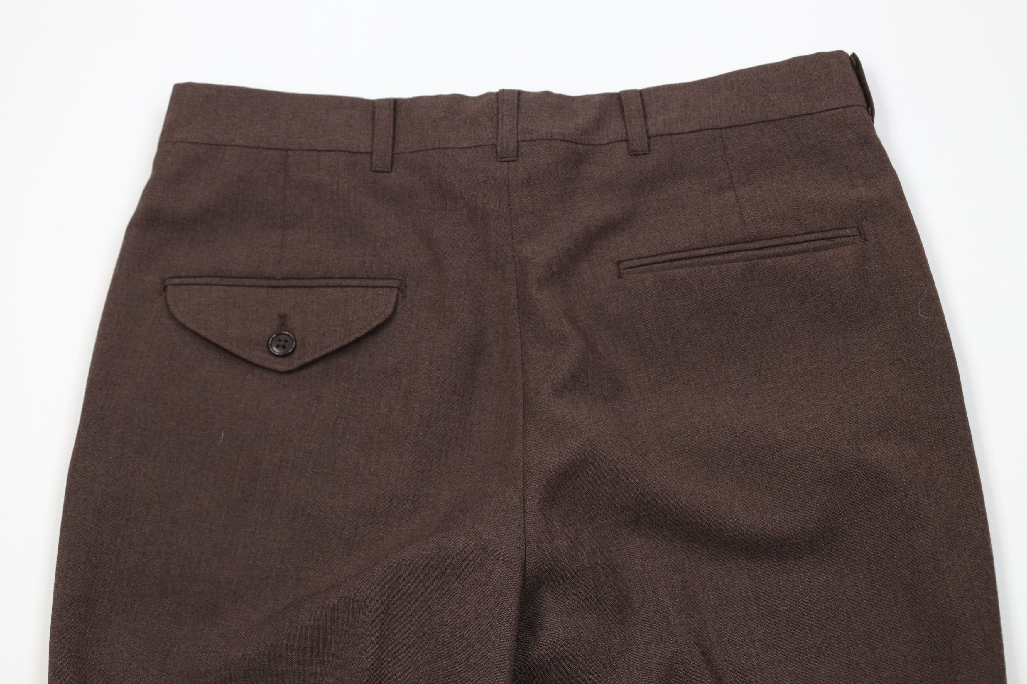Vintage Vintage 90s Streetwear Wool Blend Wide Leg Chino Pants Brown Size US 32 / EU 48 - 10 Thumbnail