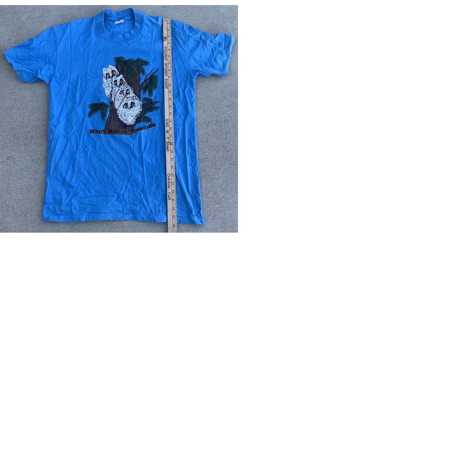 Vintage VINTAGE Who’s Hoo in Yosemite t-shirt Owl Owls Blue L 42-44 Men Shirt Size L Graphic Print Yosemite 90s Nature Owl Mens Size US L / EU 52-54 / 3 - 9 Thumbnail