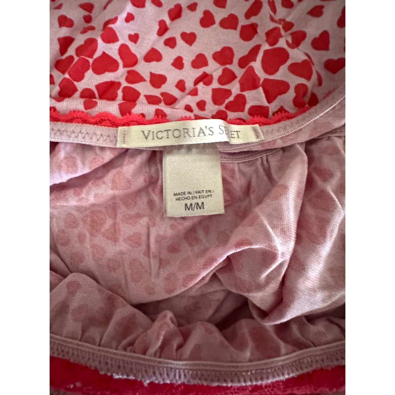 Victoria's Secret Victoria's Secret Lingerie Teddy Slip Medium Pink Heart Dots Sexy Cute Women M Teddy Size ONE SIZE - 3 Thumbnail
