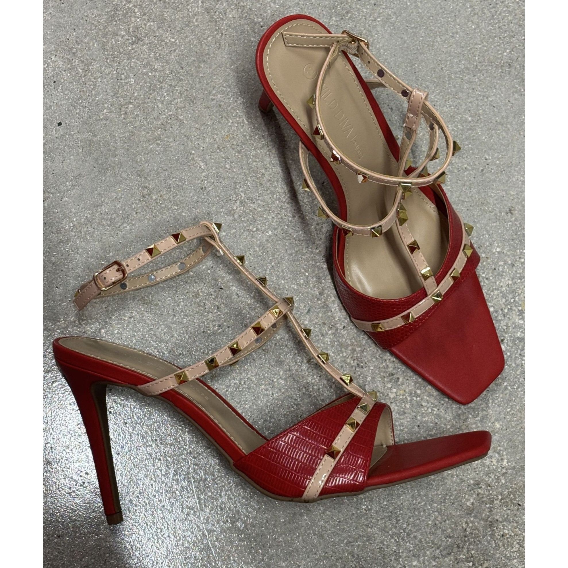 Other WILD DIVA / Lacey-28 / Red / Strappy / High Hee l/ Sandals W Size US 10 / IT 40 - 6 Thumbnail