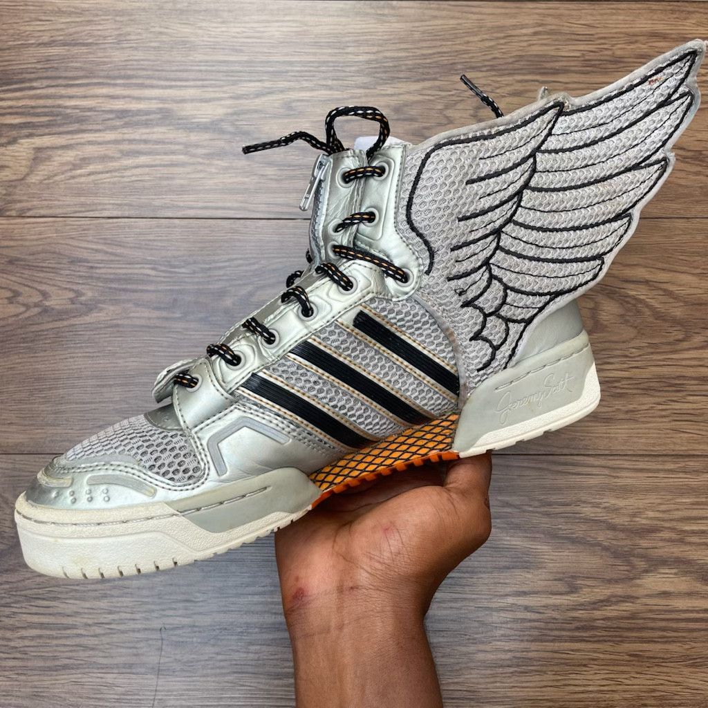 Adidas × Jeremy Scott Adidas x Jeremy Scott Wings 2.0 'Metallic Silver’ Size US 10.5 / EU 43-44 - 6 Thumbnail