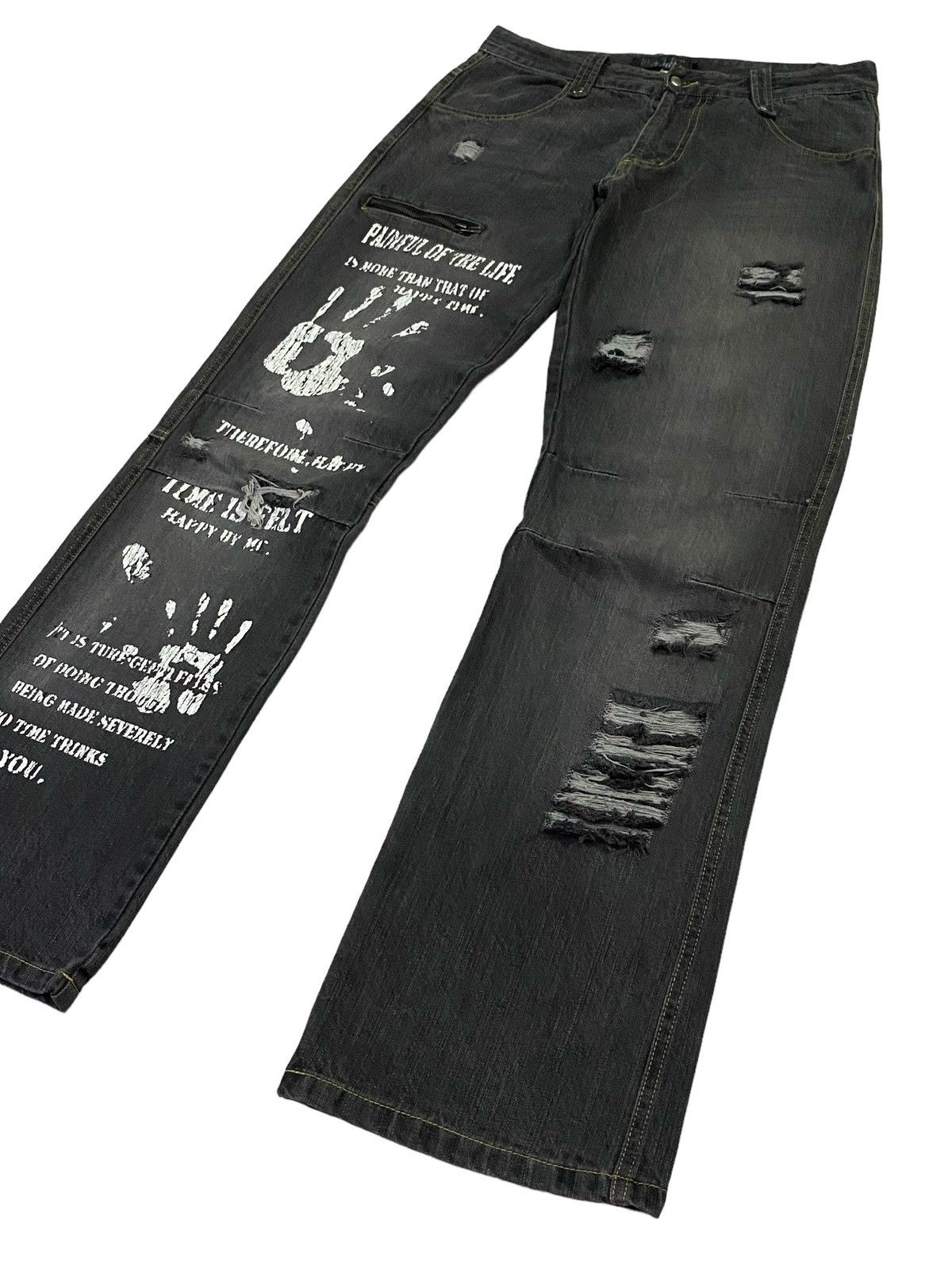 Japanese Brand Sex Pot Revenge Distressed Denim Pants Size US 32 / EU 48 - 20 Thumbnail