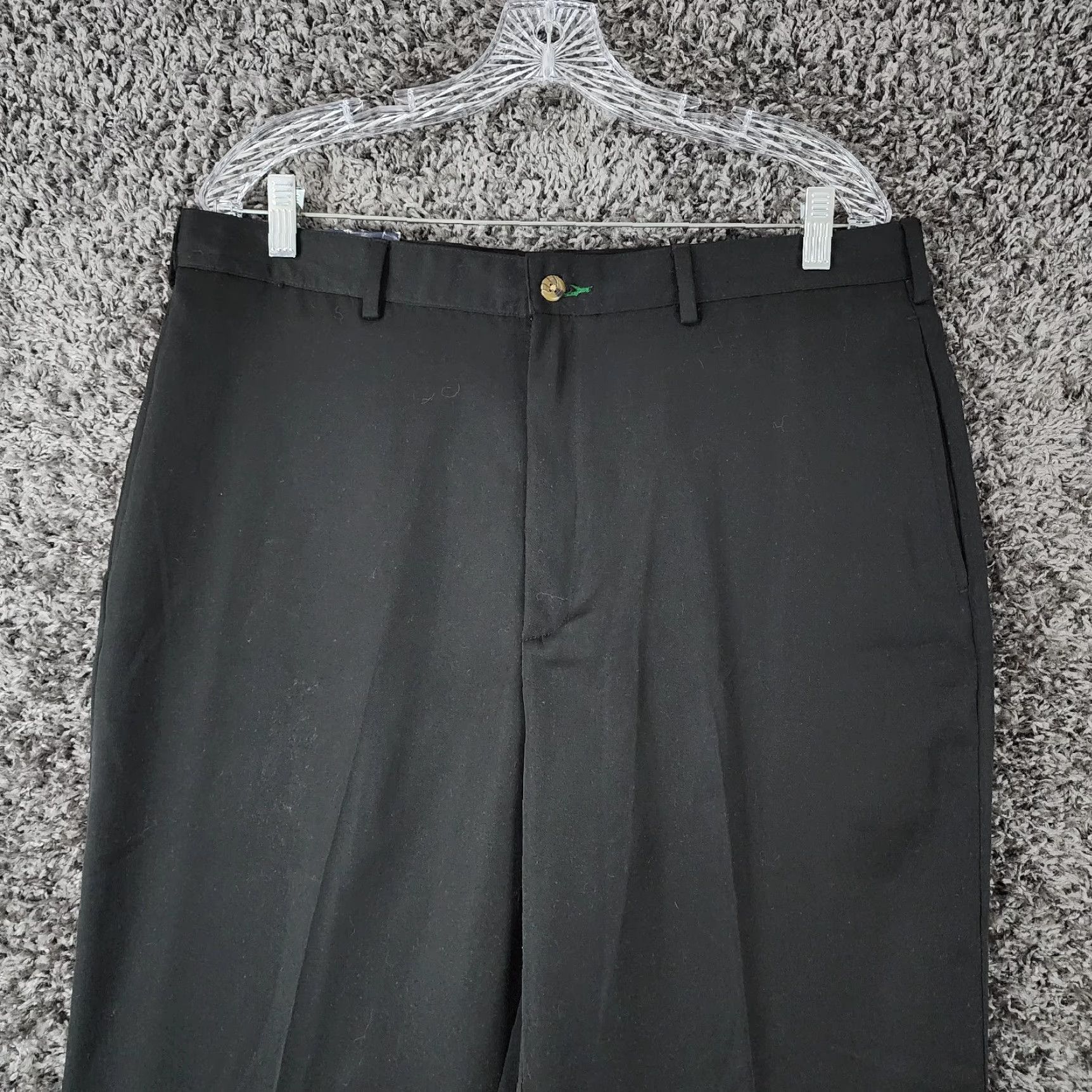 Tommy Hilfiger Tommy Hilfiger Mens Black Dress Pants Micro Tech 100% Polyester 36x29 Pants Mens Black Dress Pants 36 29 Size US 36 / EU 52 - 2 Thumbnail