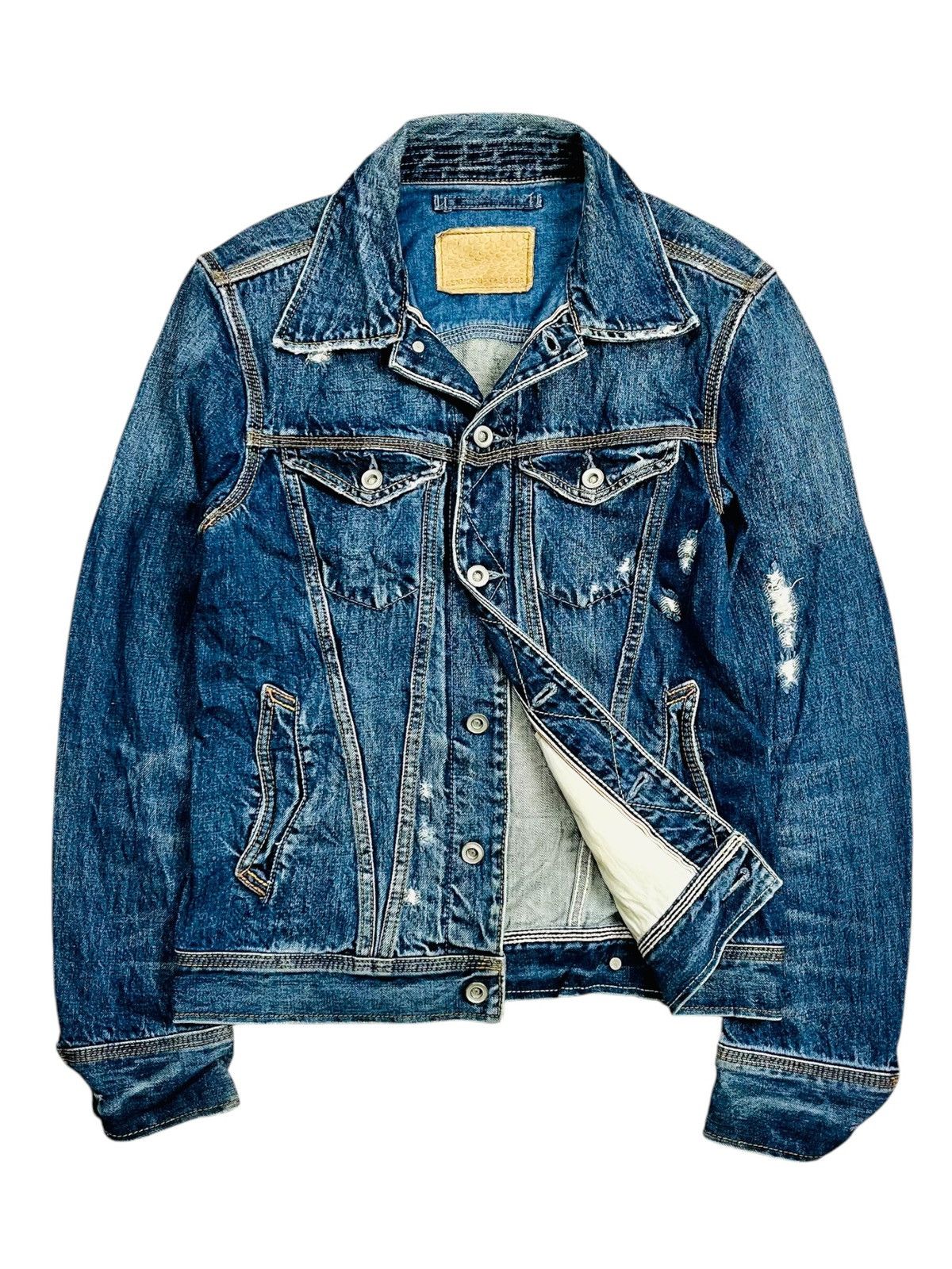 If Six Was Nine 2000s GOA - Crash Denim Jacket Size US M / EU 48-50 / 2 - 7 Thumbnail