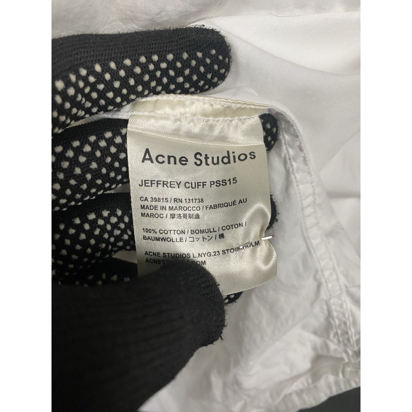 Acne Studios Acne Studios Jeffrey Cuff Men's White Longsleeve Shirt Size Size US L / EU 52-54 / 3 - 11 Thumbnail