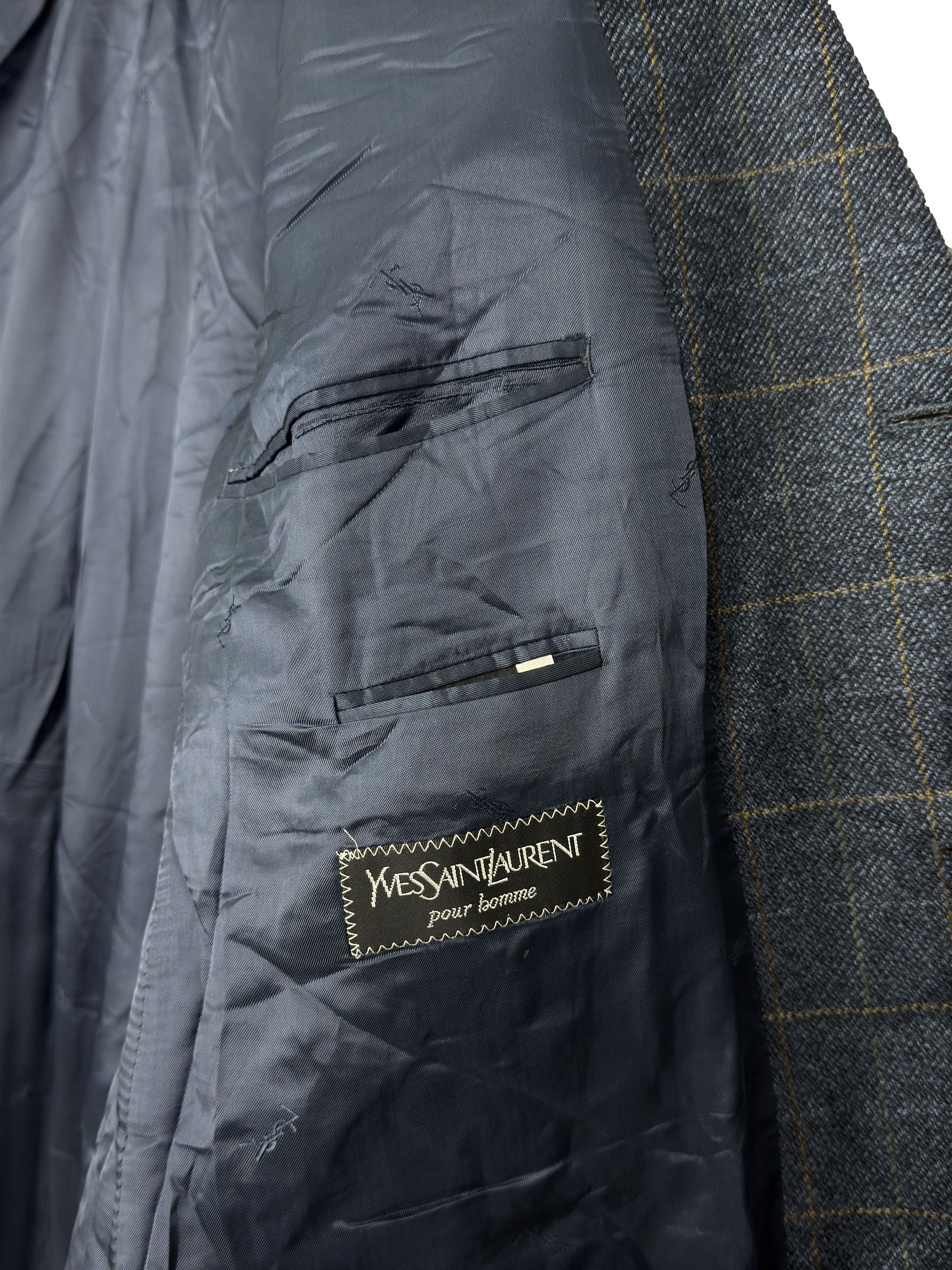 Yves Saint Laurent YSL Yves Saint Laurent Vintage Wool Checkered Blazer EU 52 Size 42R - 9 Thumbnail