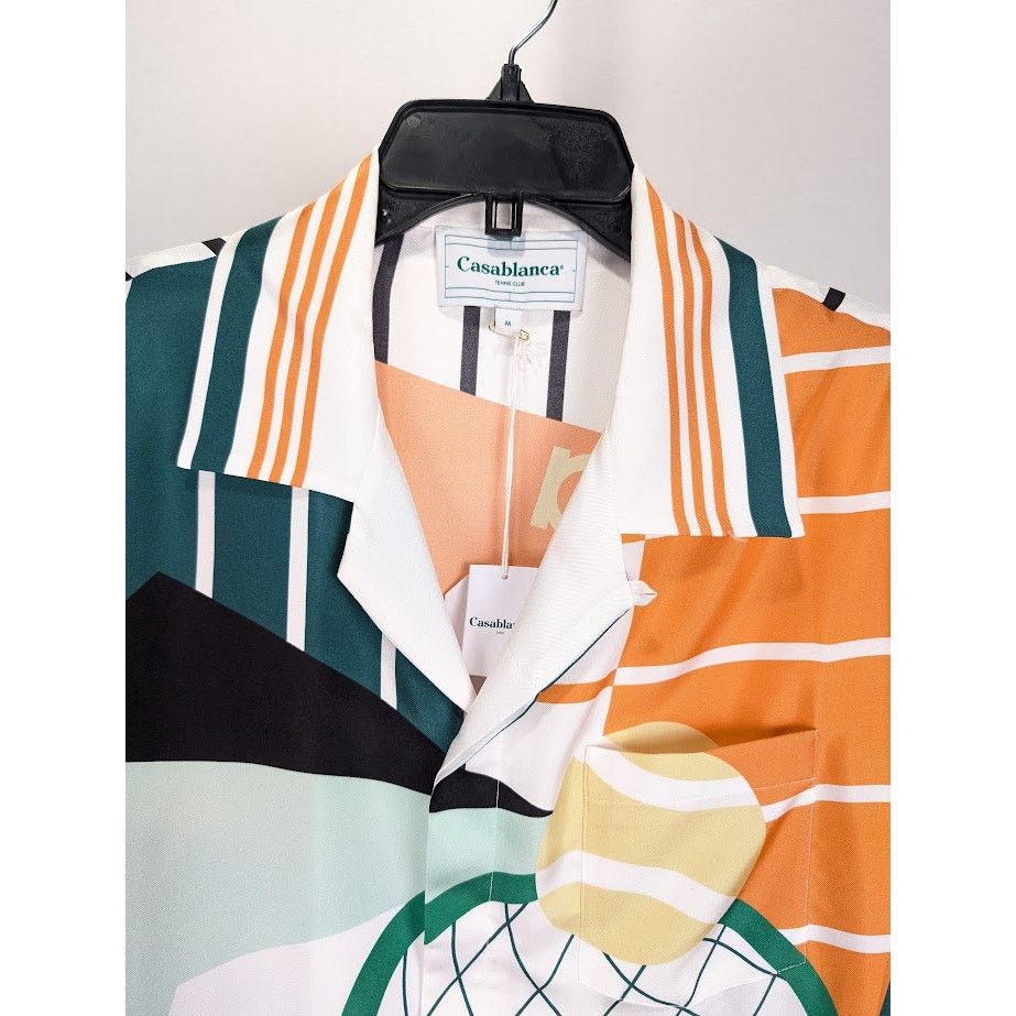 Casablanca o1rshd1 CC20 Silk Twill Cuban Collar Short Sleeve Shirt Size US M / EU 48-50 / 2 - 3 Thumbnail