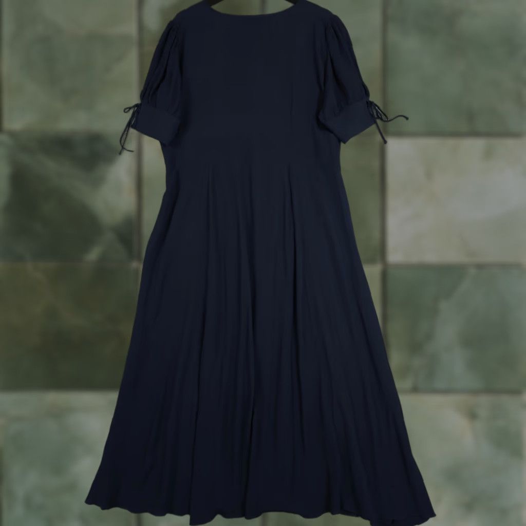 J.CREW Dress Women 18 Plus Blue Drapey Button Up Midi Slit Tie Sleeves  Retro NEW Dress - www.rajagirimanappuram.com