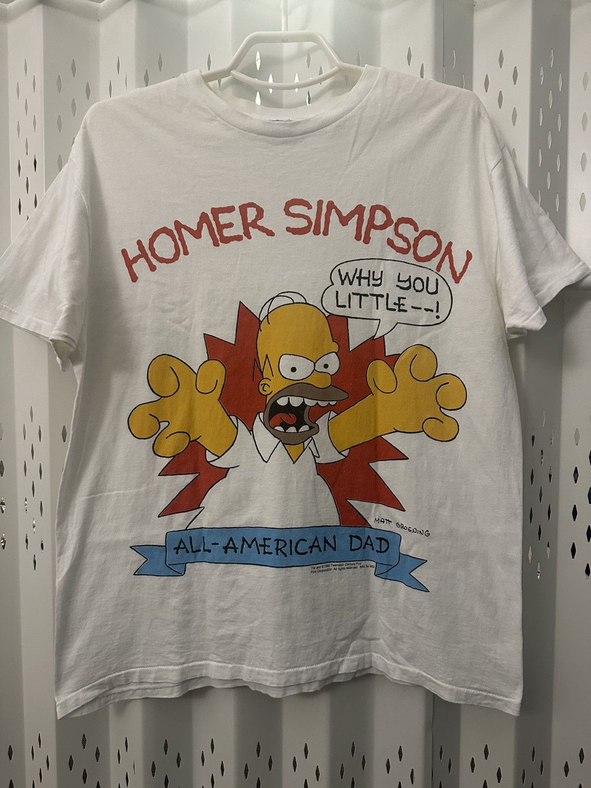 The Simpsons × Vintage Vintage 90’s Homer Simpson All American Dad TV Show TShirt Size US XL / EU 56 / 4 - 1 Thumbnail