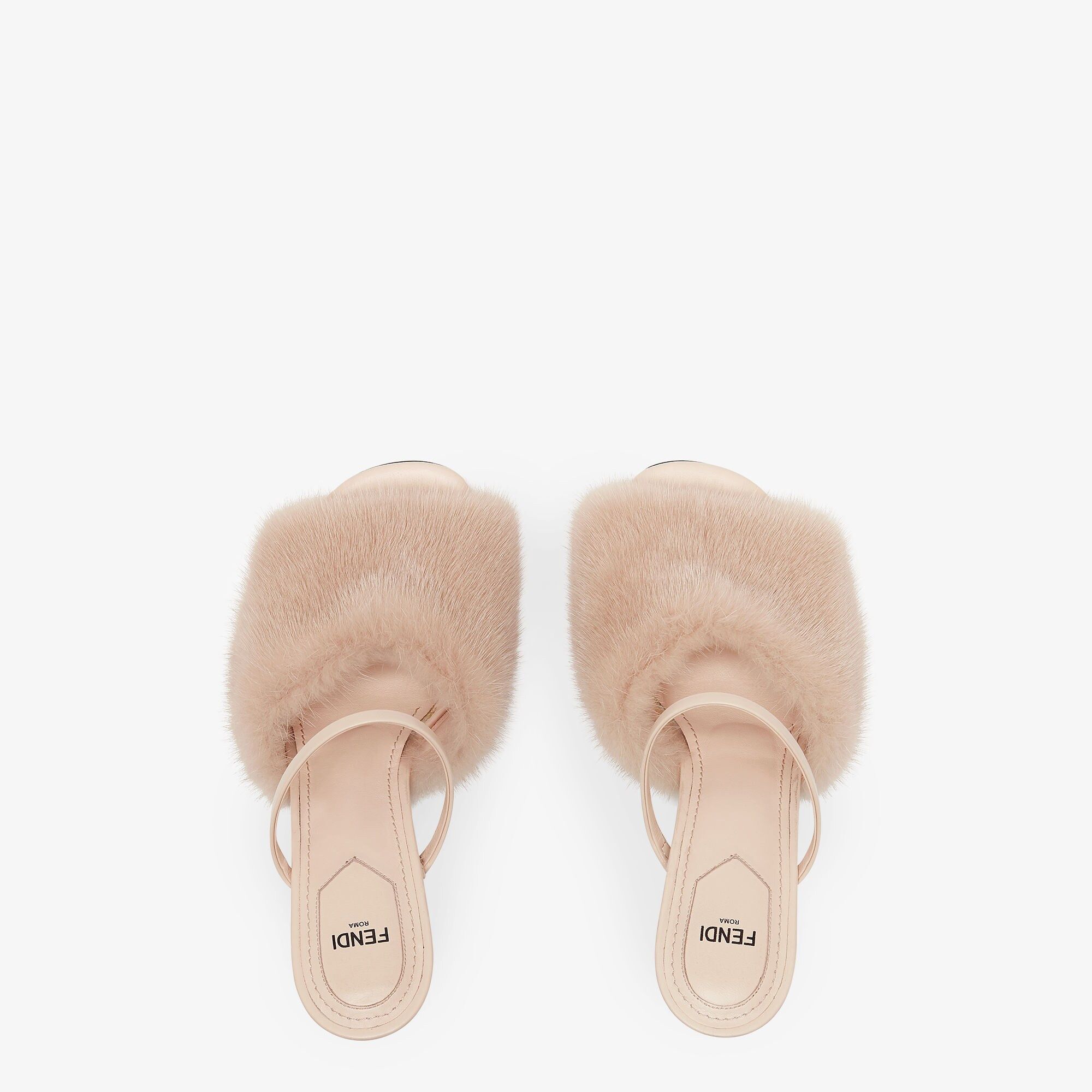 Fendi o1s1wg111225 Mink Hi-Heeled Sandals in Rose Pink Size US 8 / IT 38 - 4 Thumbnail