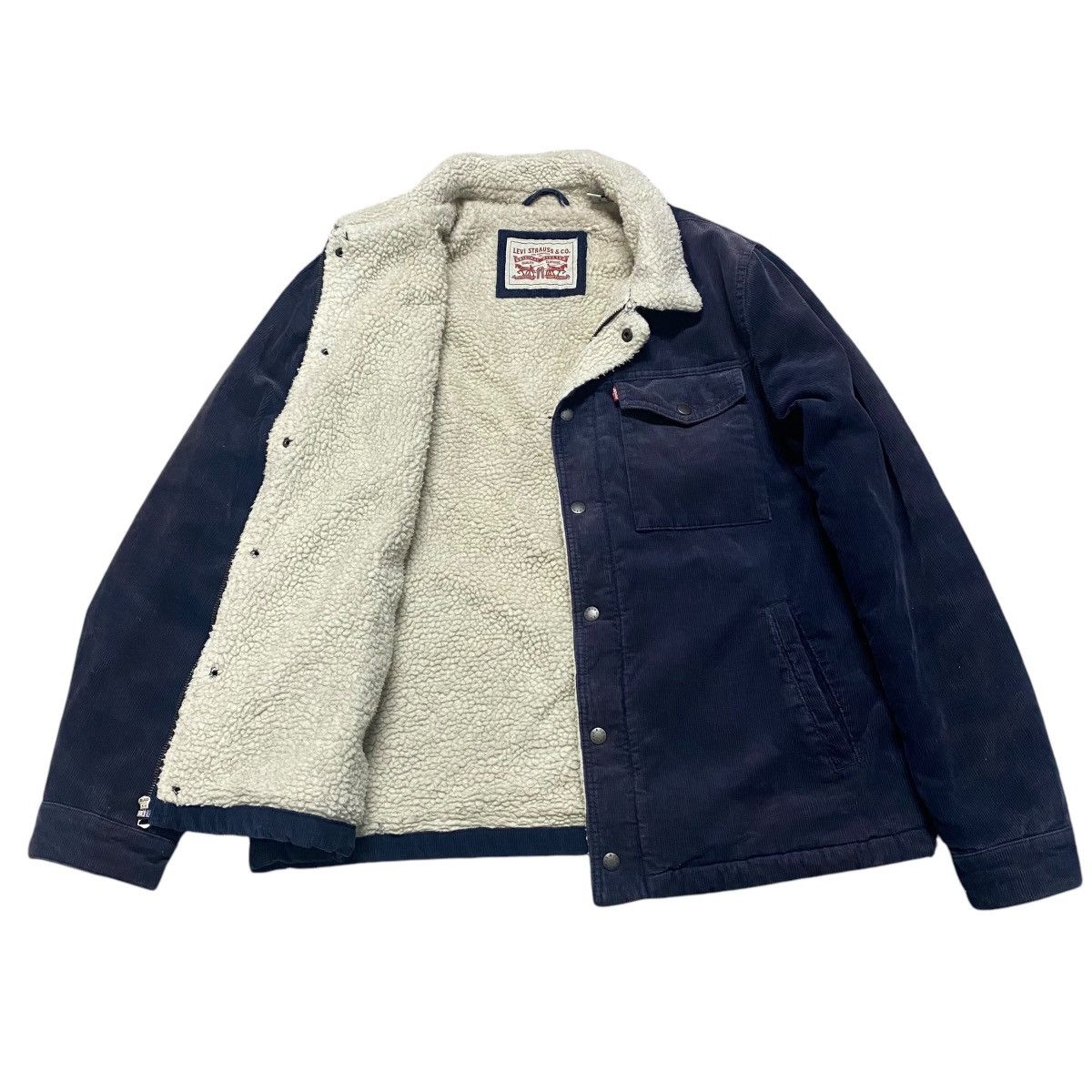 Levis Corduroy Sherpa Jacket Distressed
