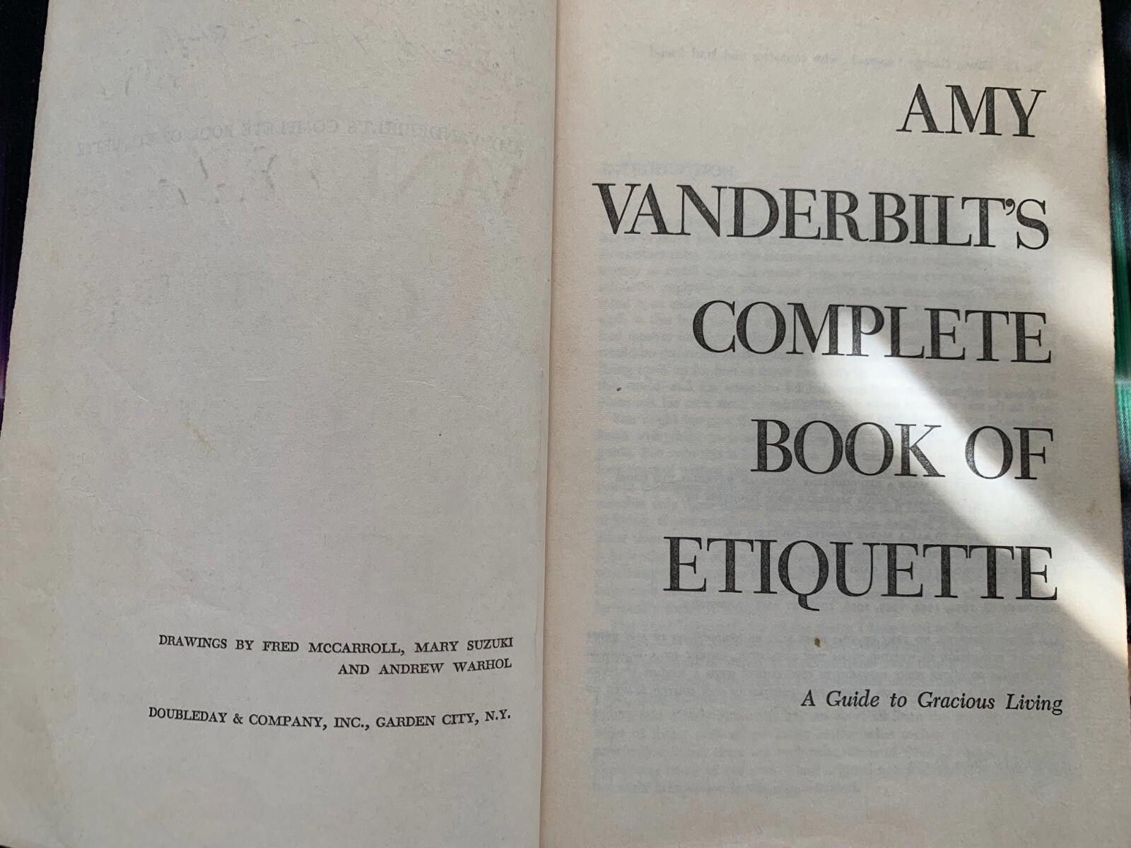 Other Complete Book of Etiquette Amy Vanderbilt Size ONE SIZE - 1 Thumbnail