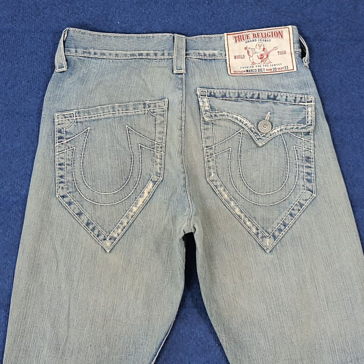 True Religion Vintage True Religion Marco Big T Distressed Jeans C272N13 Size US 33 - 2 Thumbnail