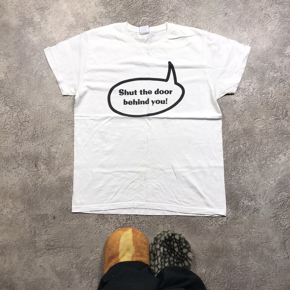 Vintage Vintage 90s Graphic Tee Funny Humor Streetwear Y2K Baggy S Size US S / EU 44-46 / 1 - 1 Thumbnail