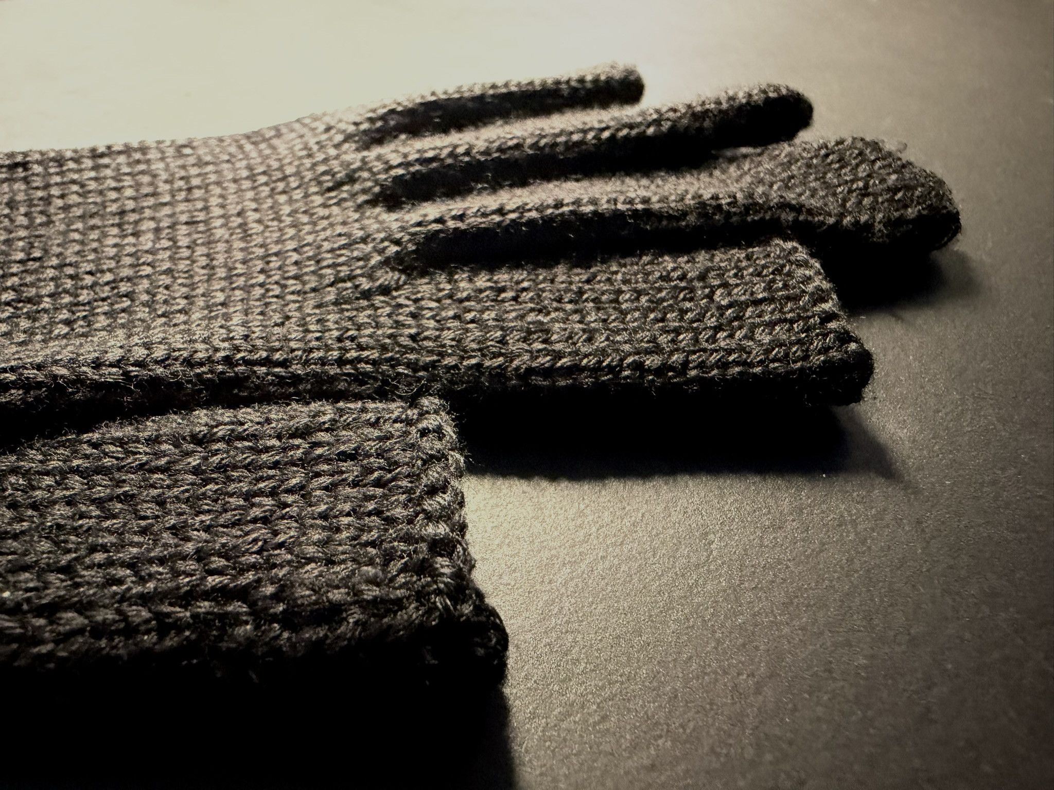 Rick Owens Rick Owens Wool Fingerless Knit Gloves Black OS Size ONE SIZE - 3 Thumbnail