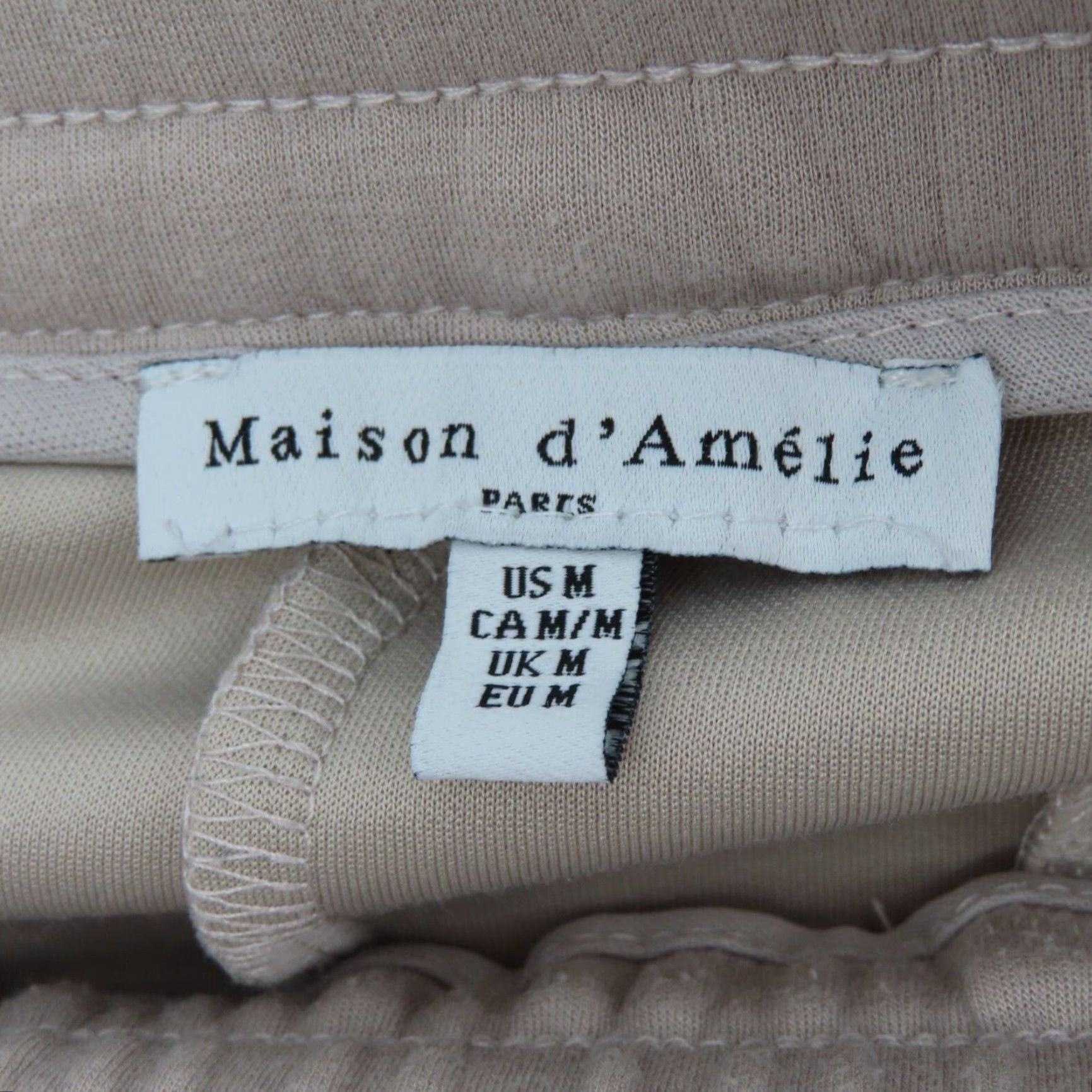 Vintage Mason DAmelie Pants Womens Medium Pull On Stretch Waistband Beige Pleated Front Size 32" / US 10 / IT 46 - 7 Thumbnail