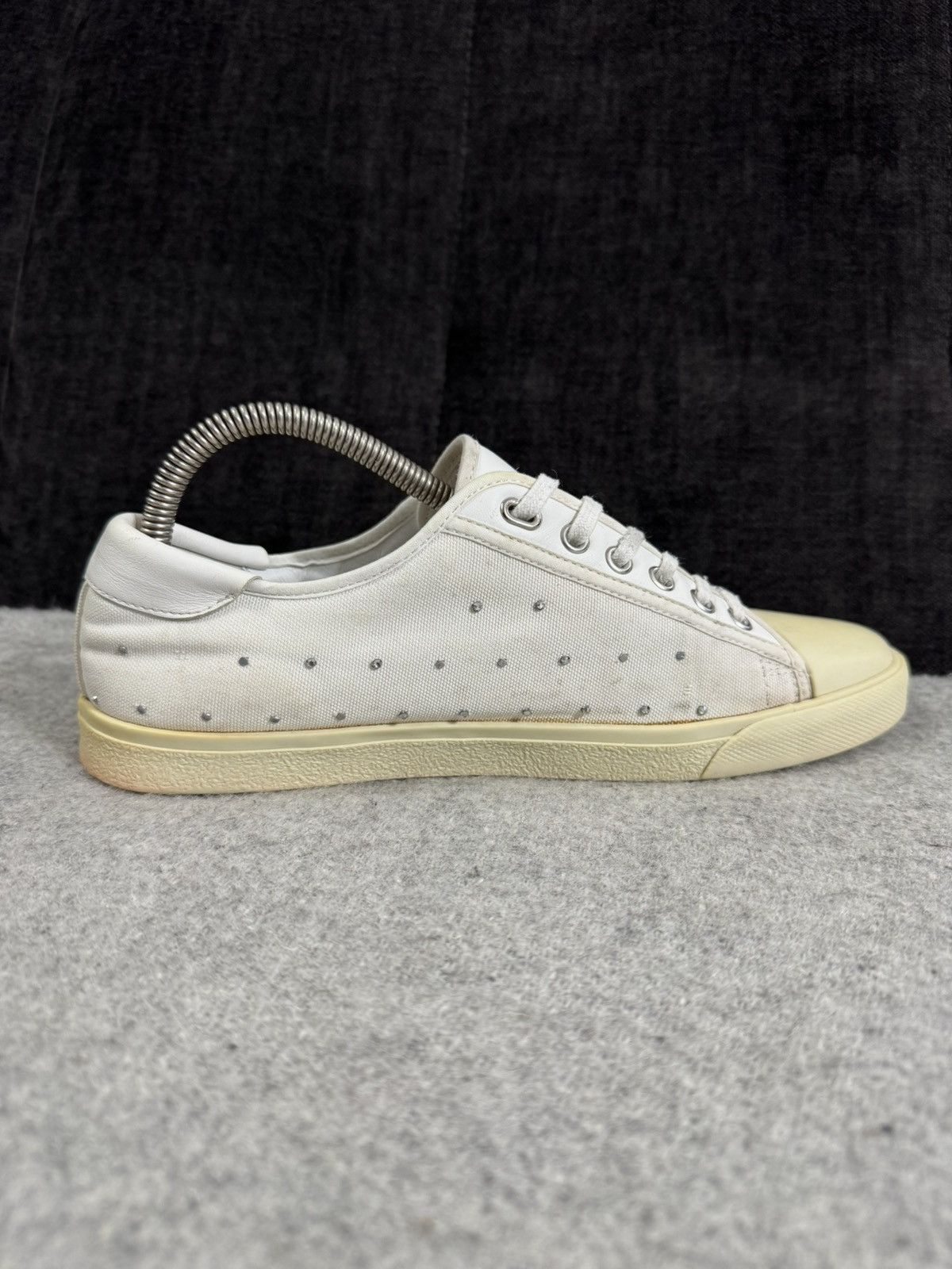 Celine Celine Paris Blank Toe Cap Low Top Sneakers white crystals40 Size US 10 / IT 40 - 3 Thumbnail