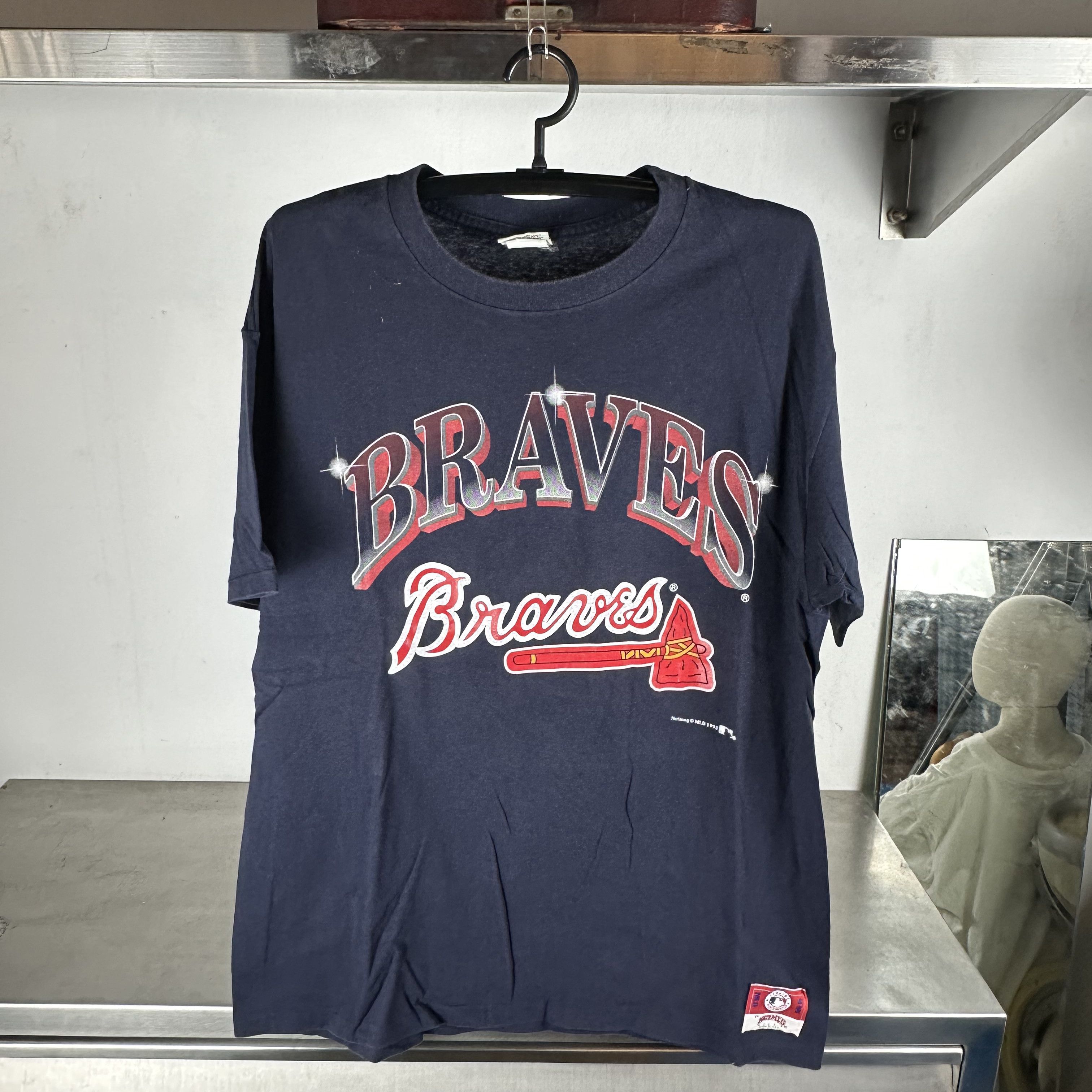 Vintage ​​​​Vintage 1993 Atlanta Braves MLB Nutmeg XL T-Shirt Size US L / EU 52-54 / 3 - 1 Thumbnail