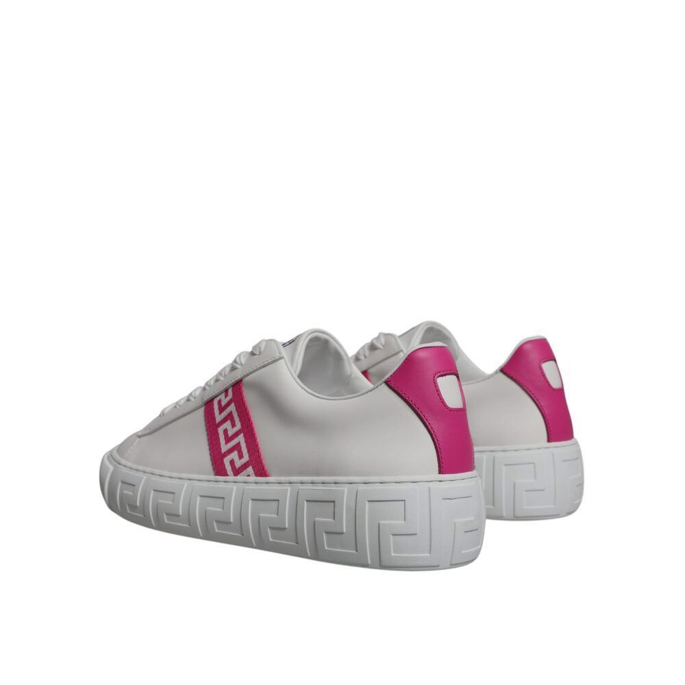 Versace Versace White Pink Greca Print Platform Low Top Sneakers Sho Size US 9 / EU 42 - 4 Thumbnail