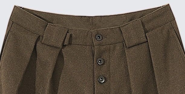 Japanese Brand × Vintage Cleanfit retro front button pleated wide leg pants Size US 28 / EU 44 - 7 Thumbnail